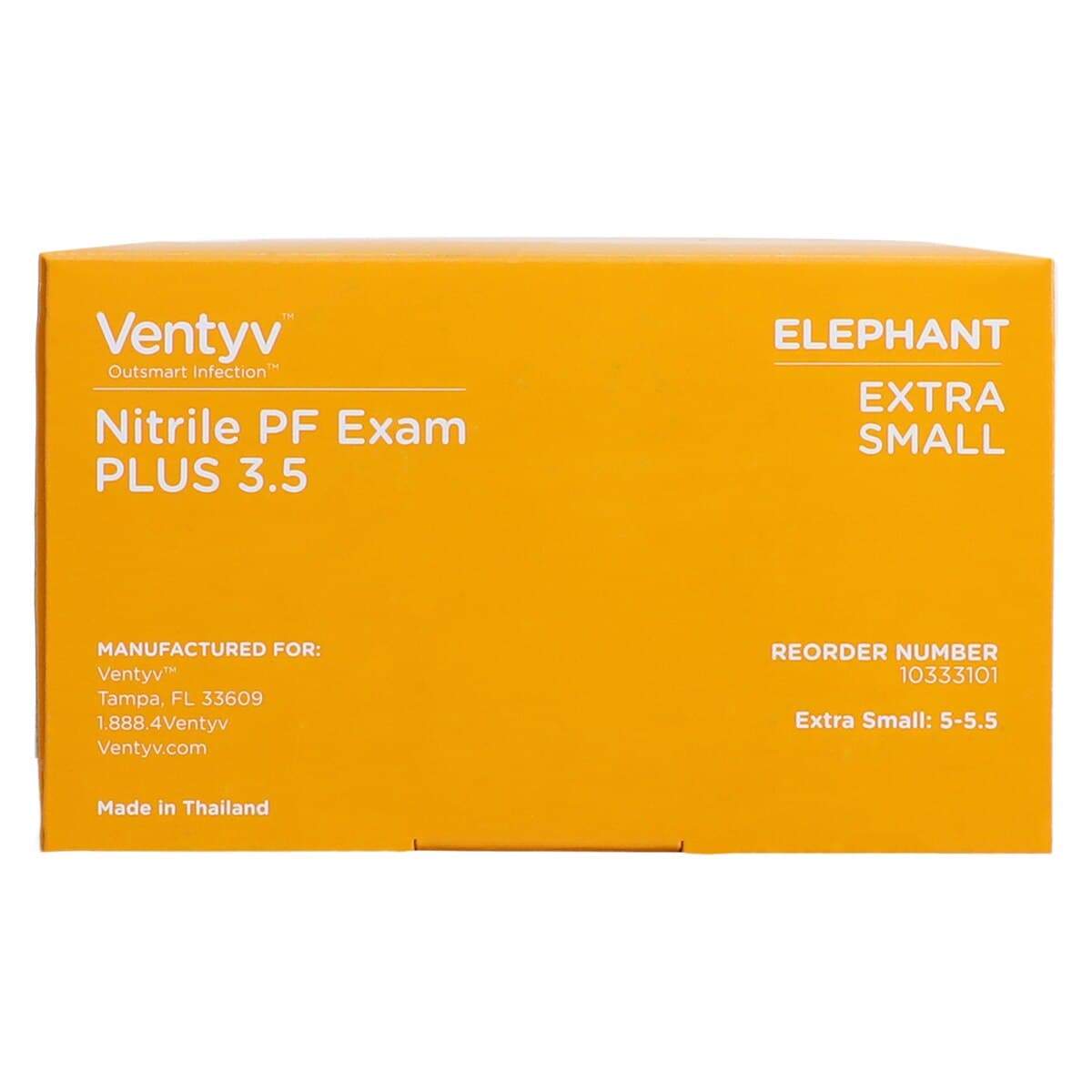 Ventyv Nitrile Powder-Free Exam Glove Plus 3.5 (Elephant), Violet Blue, X-Small, 200/Box, 10333101 thumbnail 6