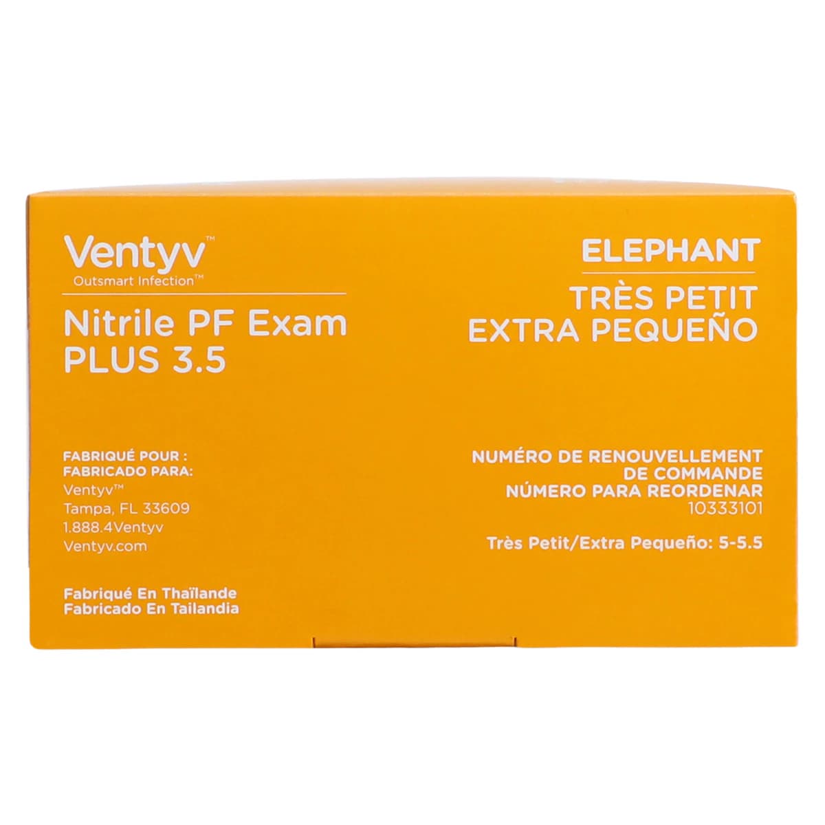 Ventyv Nitrile Powder-Free Exam Glove Plus 3.5 (Elephant), Violet Blue, X-Small, 200/Box, 10333101 thumbnail 7