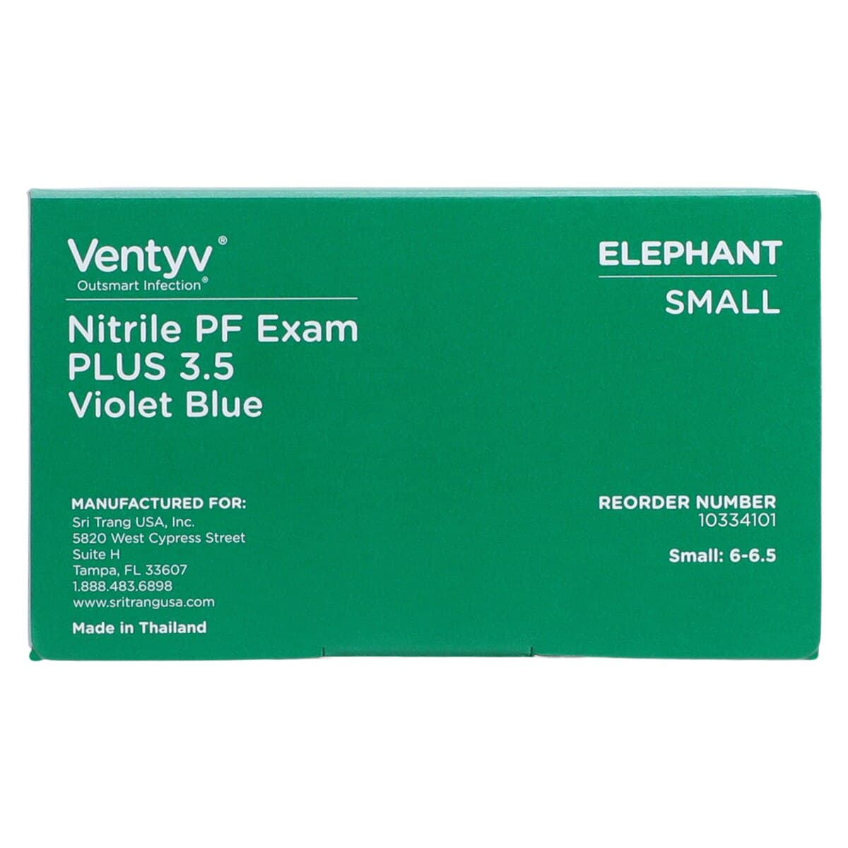 Ventyv Plus 3.5 (Elephant) Nitrile Powder-Free Exam Gloves, Violet Blue, Small, Polymer Coated, Chemo Tested, 200/Box, 10334101 thumbnail 7