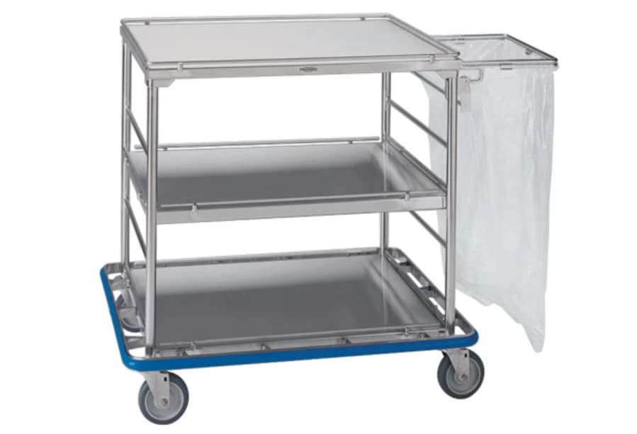 Pedigo Multipurpose Cart, Stainless Steel, 36.5" x 26.75" x 35.5", 5" Casters - Cart Mltprps Cs Stnlss Stl - Image 1