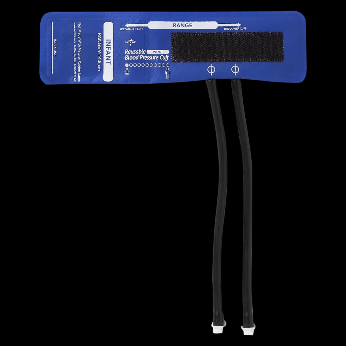 Medline Blood Pressure Cuff, Two-Tube with Screw Connector, Color Coded, 5 per Bag - Cuff BP 2T w/ Screw Connect - Image 1
