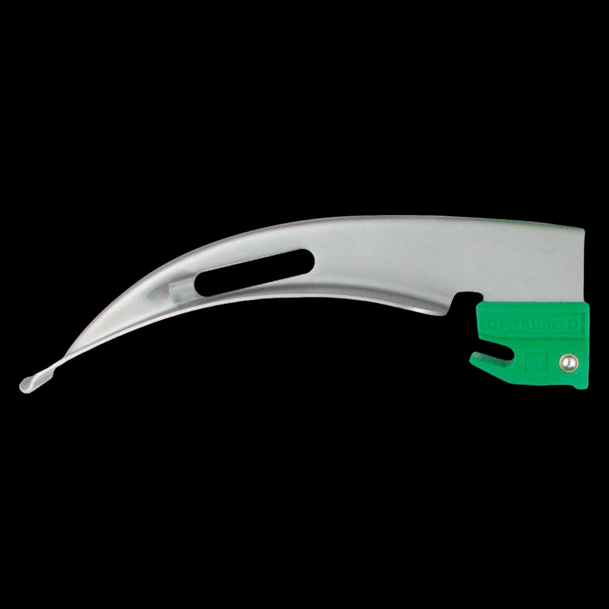 SunMed Macintosh Laryngoscope Blade, Adult, Single Patient Use, Fiber Optic, Green - Blade Laryn Grn F/O Mac Disp - Image 1
