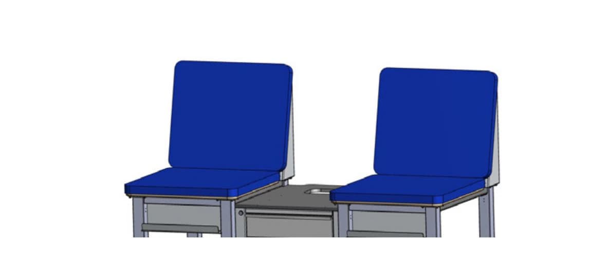 Athletic Edge Seat Lift Back Option for Taping Station - Seat Lift Back Optn Tpng Sttn - Image 1