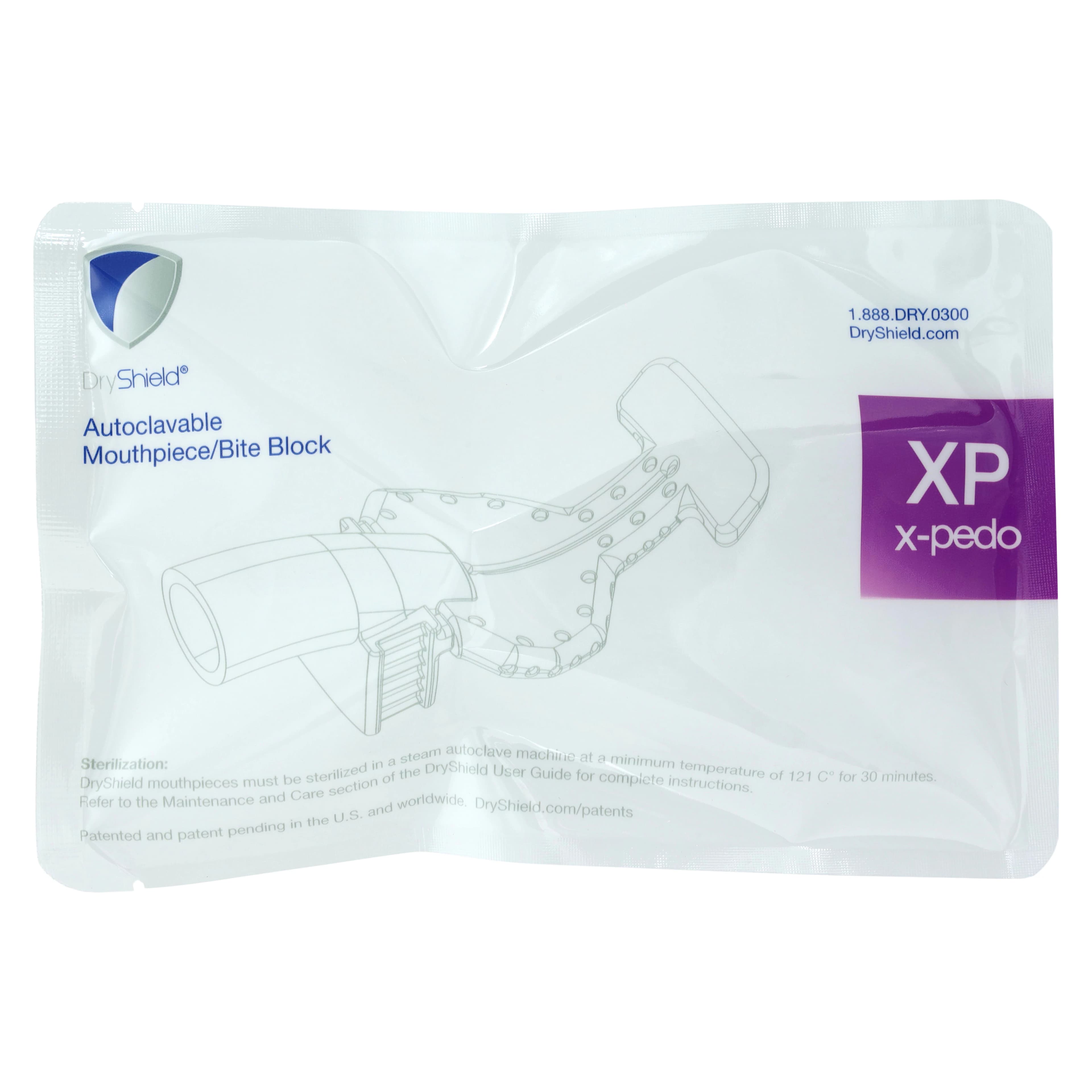 DryShield Autoclavable Mouthpiece, X-Pedo, 4/Pack, DS-MPX-001 thumbnail 2