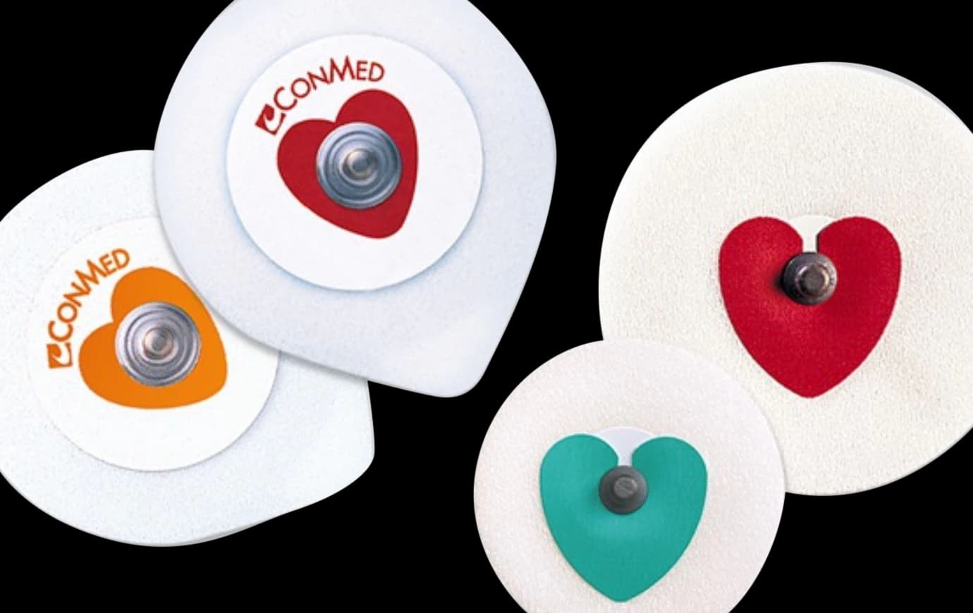 Conmed Exactrace ECG Electrode, Adult, 2" Teardrop, Foam/Wet Gel, White, 600/Case - Ellectrode ECG Foam Exactrace - Image 1