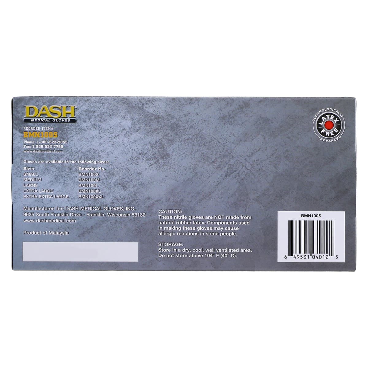 Black Maxx Nitrile Exam Gloves, Powder Free, Textured, Non-Sterile, Small, Black, 100/Box, BMN100S thumbnail 5