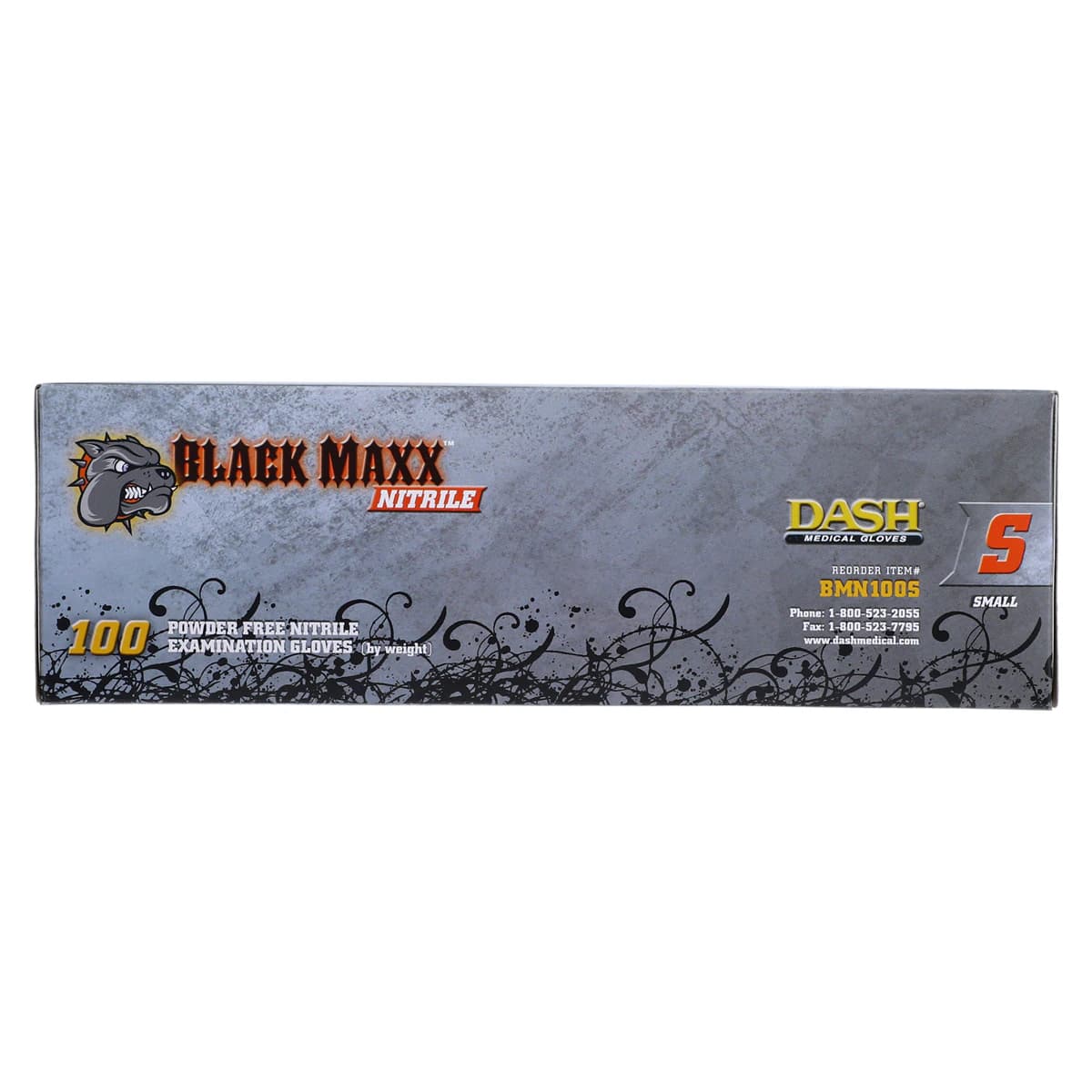 Black Maxx Nitrile Exam Gloves, Powder Free, Textured, Non-Sterile, Small, Black, 100/Box, BMN100S thumbnail 8