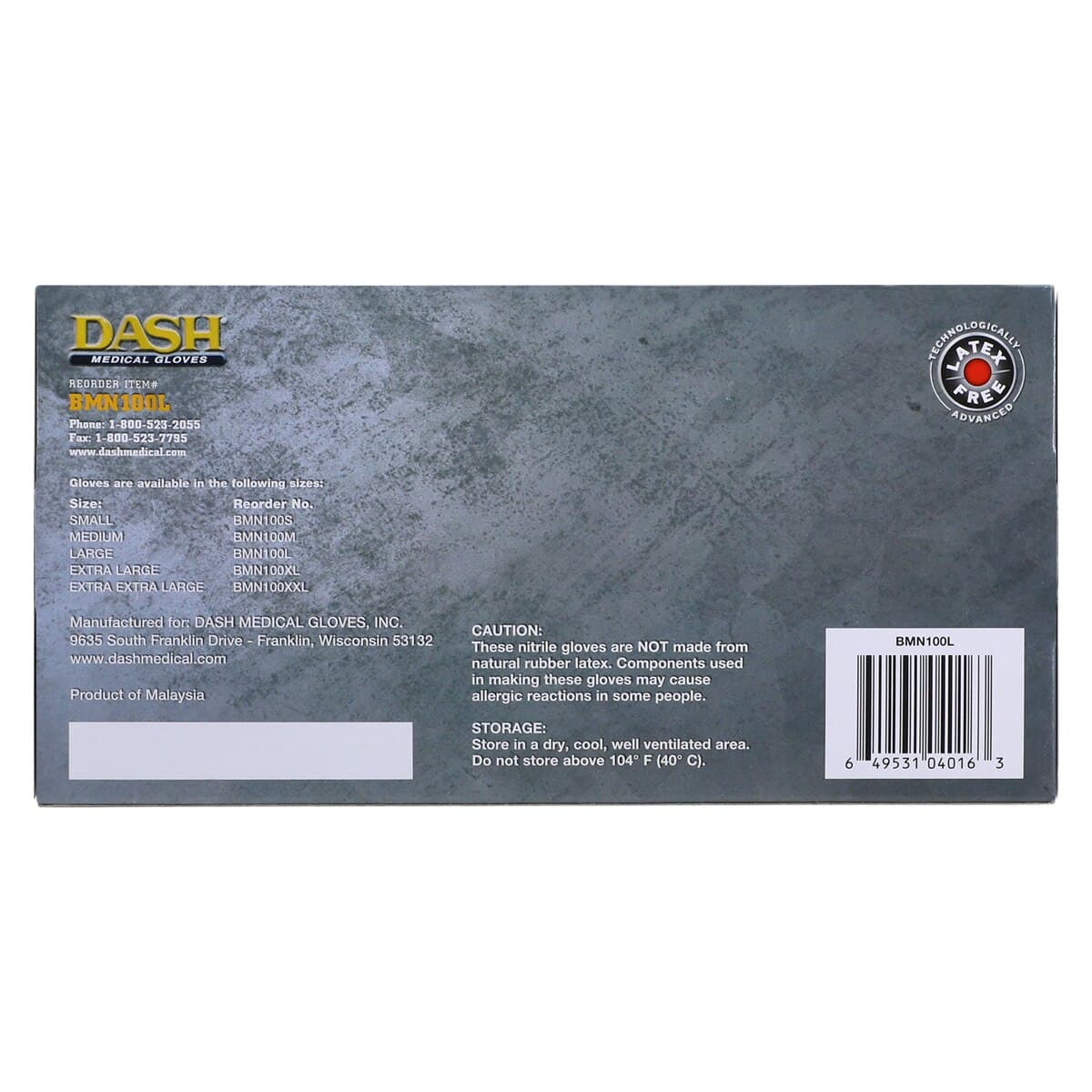 Black Maxx Nitrile Exam Gloves, Powder-Free, Non-Sterile, Large, Black, Textured, 100/Box, BMN100L thumbnail 5