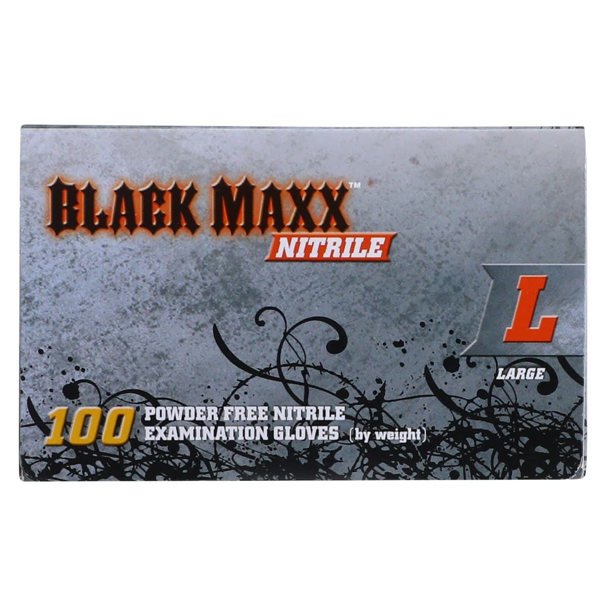 Black Maxx Nitrile Exam Gloves, Powder-Free, Non-Sterile, Large, Black, Textured, 100/Box, BMN100L thumbnail 6
