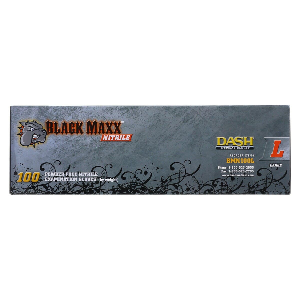 Black Maxx Nitrile Exam Gloves, Powder-Free, Non-Sterile, Large, Black, Textured, 100/Box, BMN100L thumbnail 8