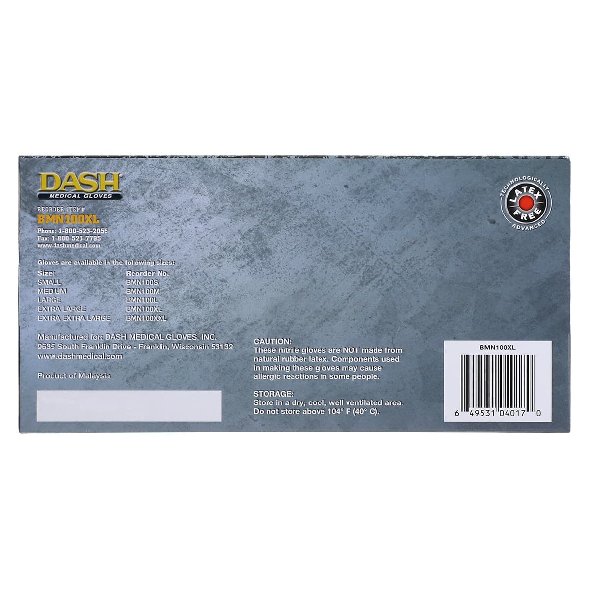 Black Maxx Nitrile Exam Gloves, Powder Free, Non-Sterile, X-Large, Black, 100/Box, BMN100XL thumbnail 4