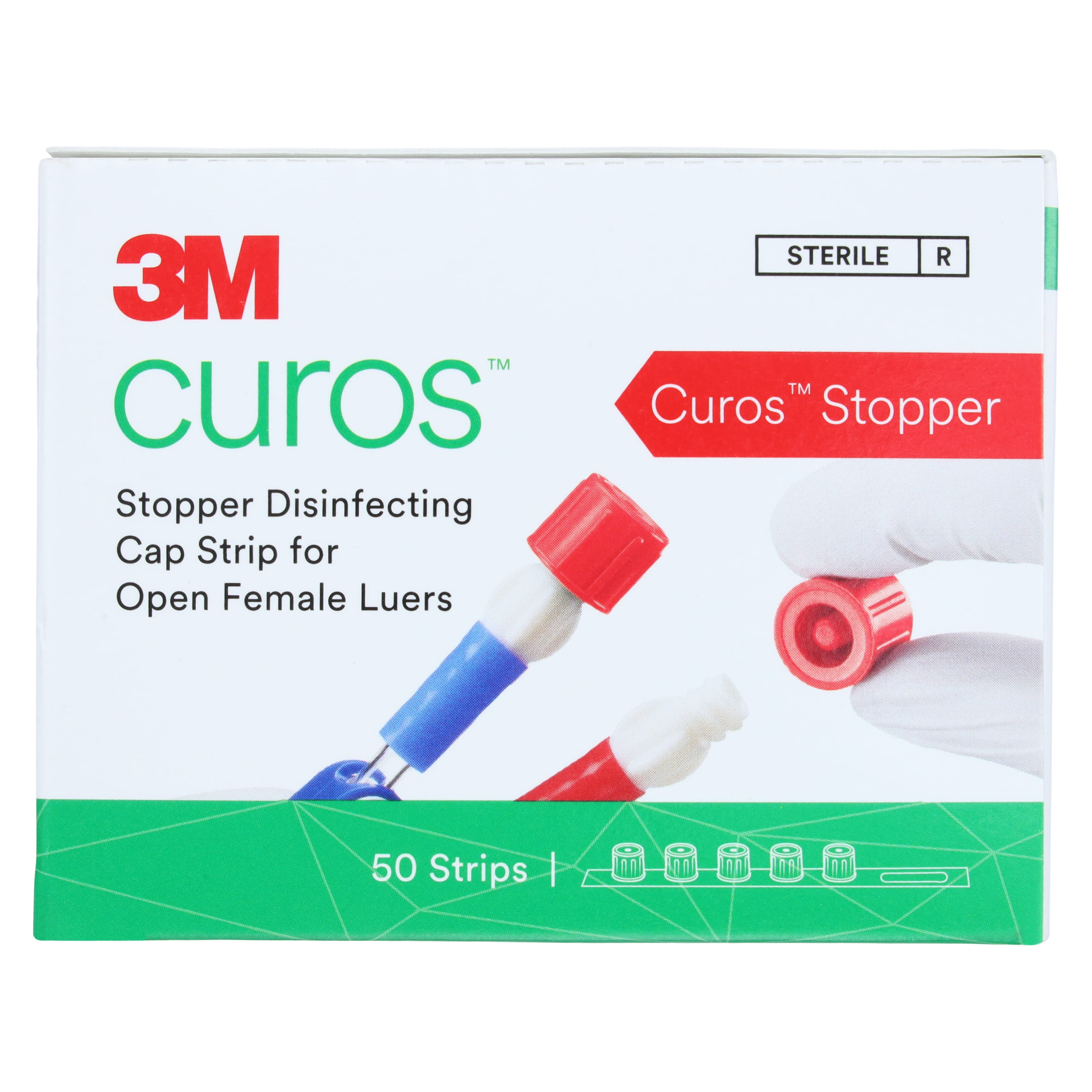 Curos Disinfecting Cap for Open Female Luers with Stopper, Red, Sterile, Single Patient Use, 250/Box, CSA5-250 thumbnail 5