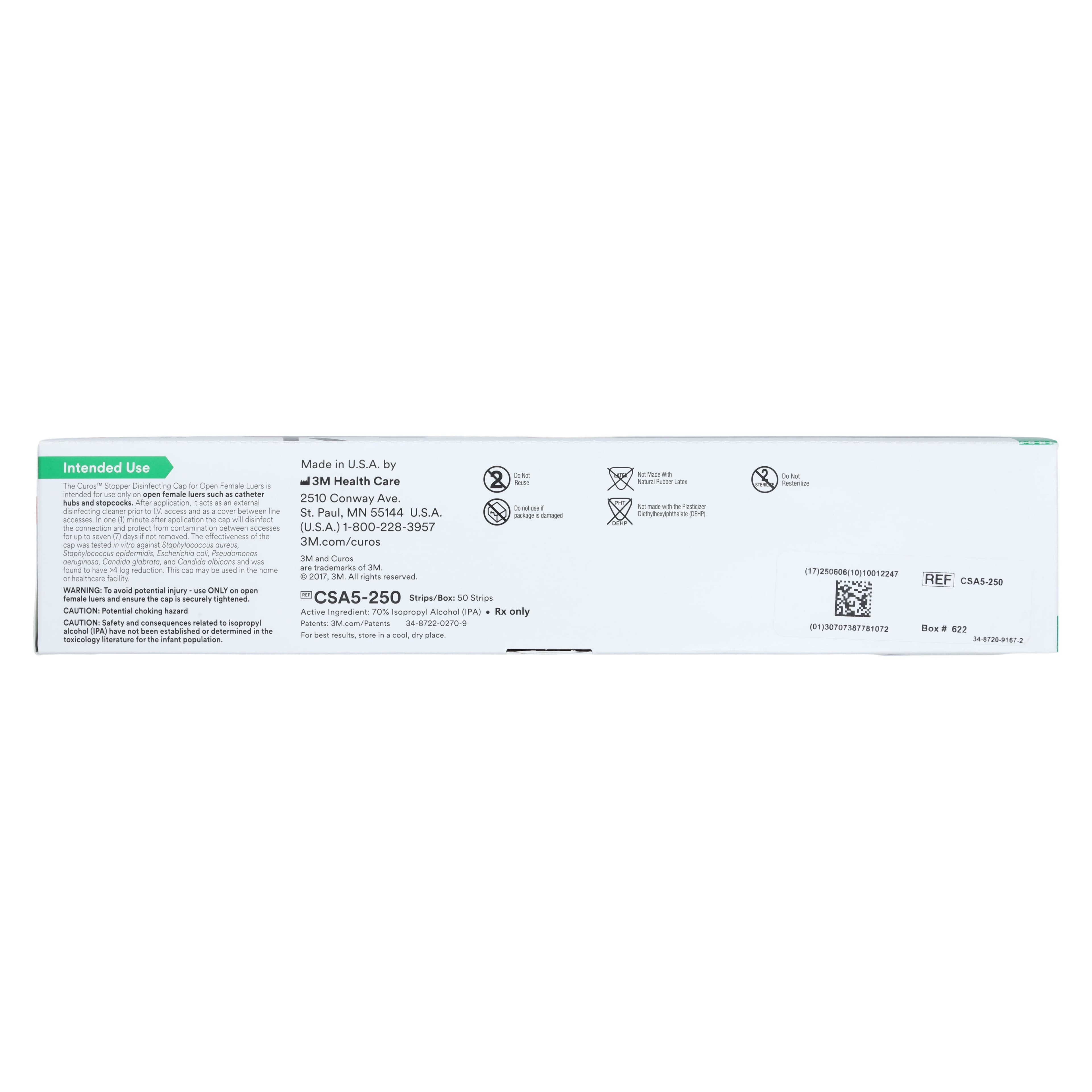 Curos Disinfecting Cap for Open Female Luers with Stopper, Red, Sterile, Single Patient Use, 250/Box, CSA5-250 thumbnail 7