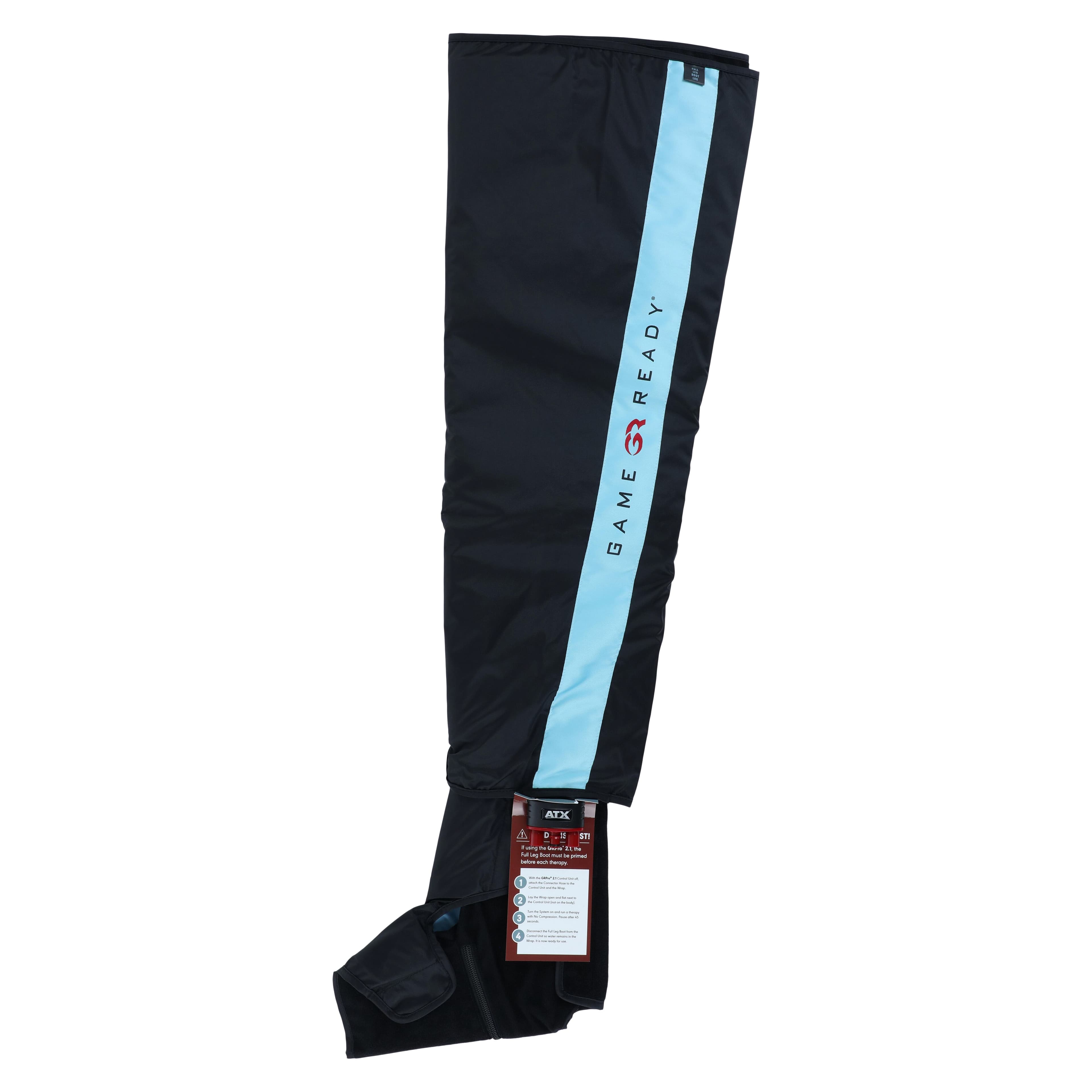 Game Ready ATX Full Leg Compression Wrap, Large, Black (Heat Ex) thumbnail 2