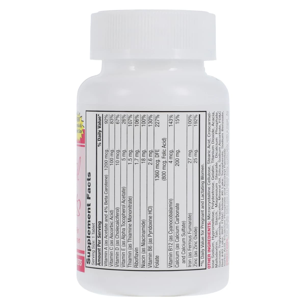 Major Pharmaceuticals Prenatal Vitamin Tablets, Old Formula, 100/Bottle thumbnail 3