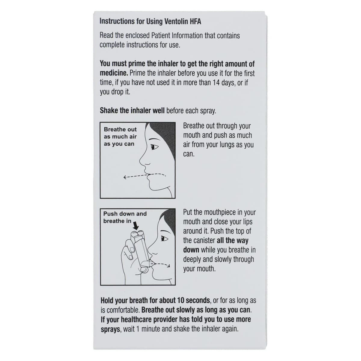 Ventolin HFA Inhalation Aerosol 90mcg with Dose Counter, Albuterol Inhaler, 8g Canister thumbnail 2