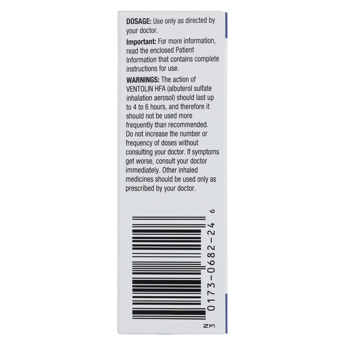 Ventolin HFA Inhalation Aerosol 90mcg with Dose Counter, Albuterol Inhaler, 8g Canister thumbnail 4