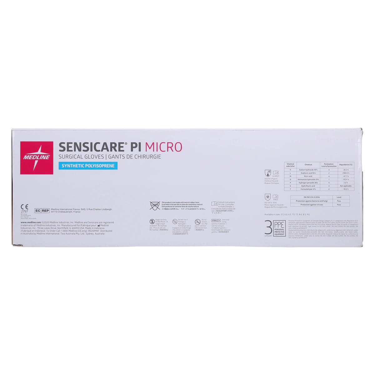 Medline SensiCare PI Polyisoprene Surgical Gloves, Powder-Free, Latex-Free, Size 7.5, Cream thumbnail 5