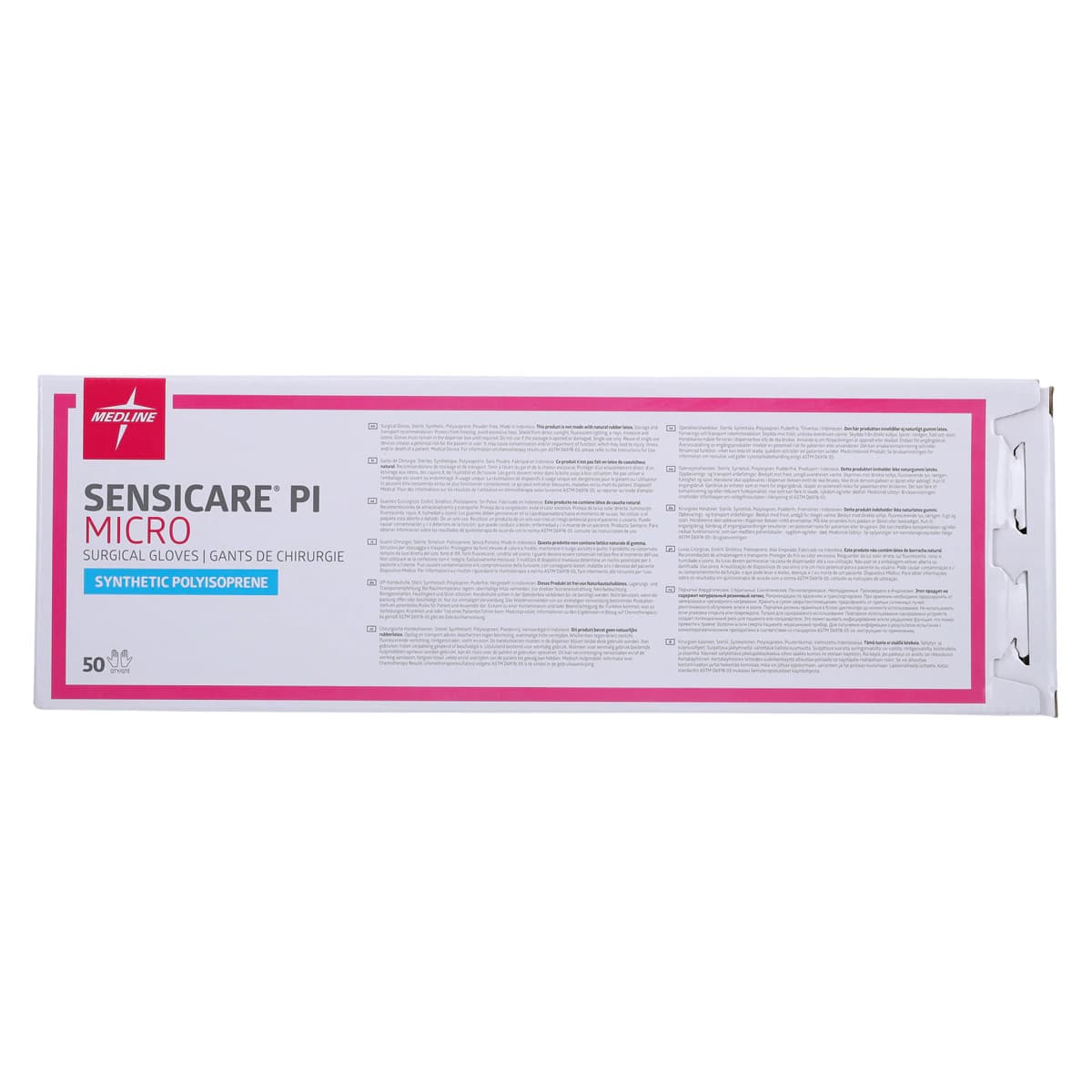 Medline SensiCare PI Polyisoprene Surgical Gloves, Powder-Free, Latex-Free, Size 7.5, Cream thumbnail 6