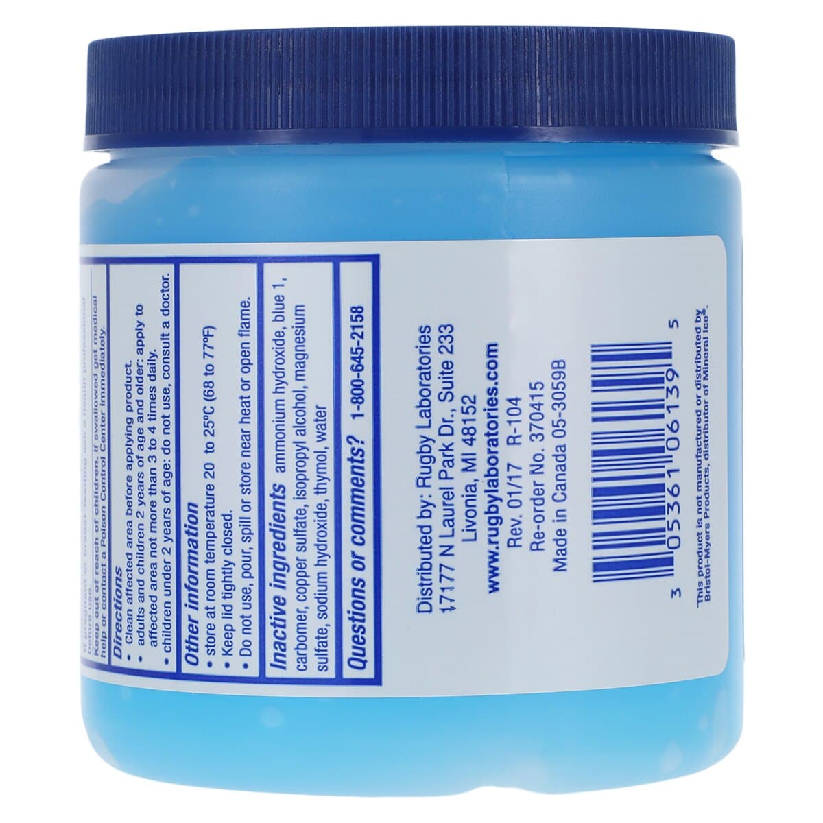 Blue Gel Ice Pain Relief Topical Gel, 2%, 8 oz Jar thumbnail 3
