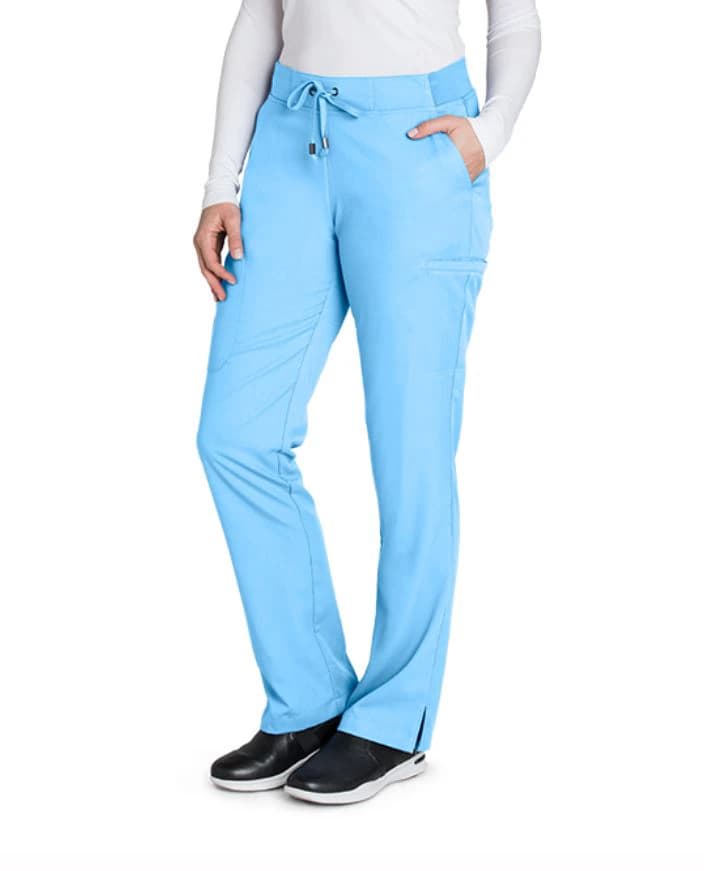 Grey's Anatomy Ciel Pant Petite, Women's Cargo Pant, Ceil Blue, X-Large, Style 4277, Modern Fit Straight Leg, 6 Pockets, Each - Greys Anatomy Ciel Pant Petite - Image 1