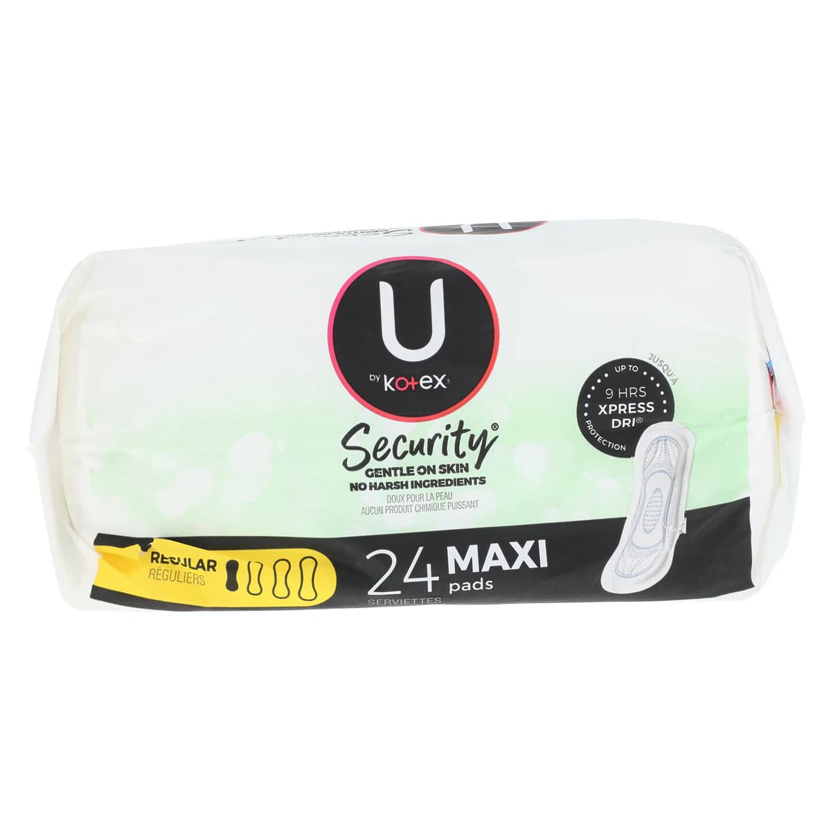 Kotex U Maxi Pad, Regular Maximum, White, Fragrance Free, Latex-Free, 24/Pk thumbnail 2