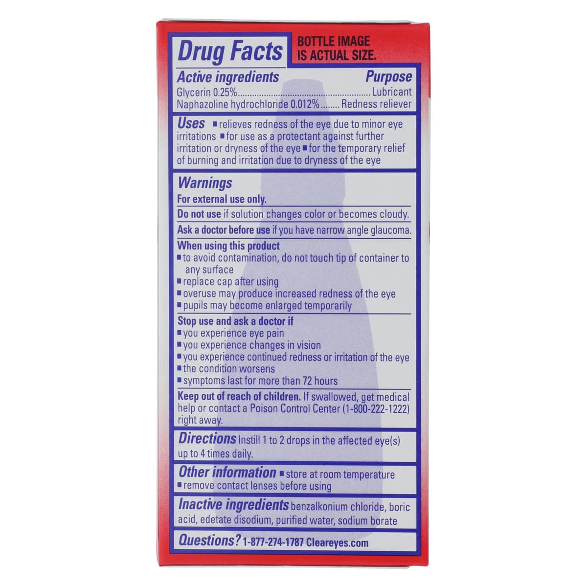 Clear Eyes Redness Relief Eye Drops, 0.5 oz Bottle thumbnail 2