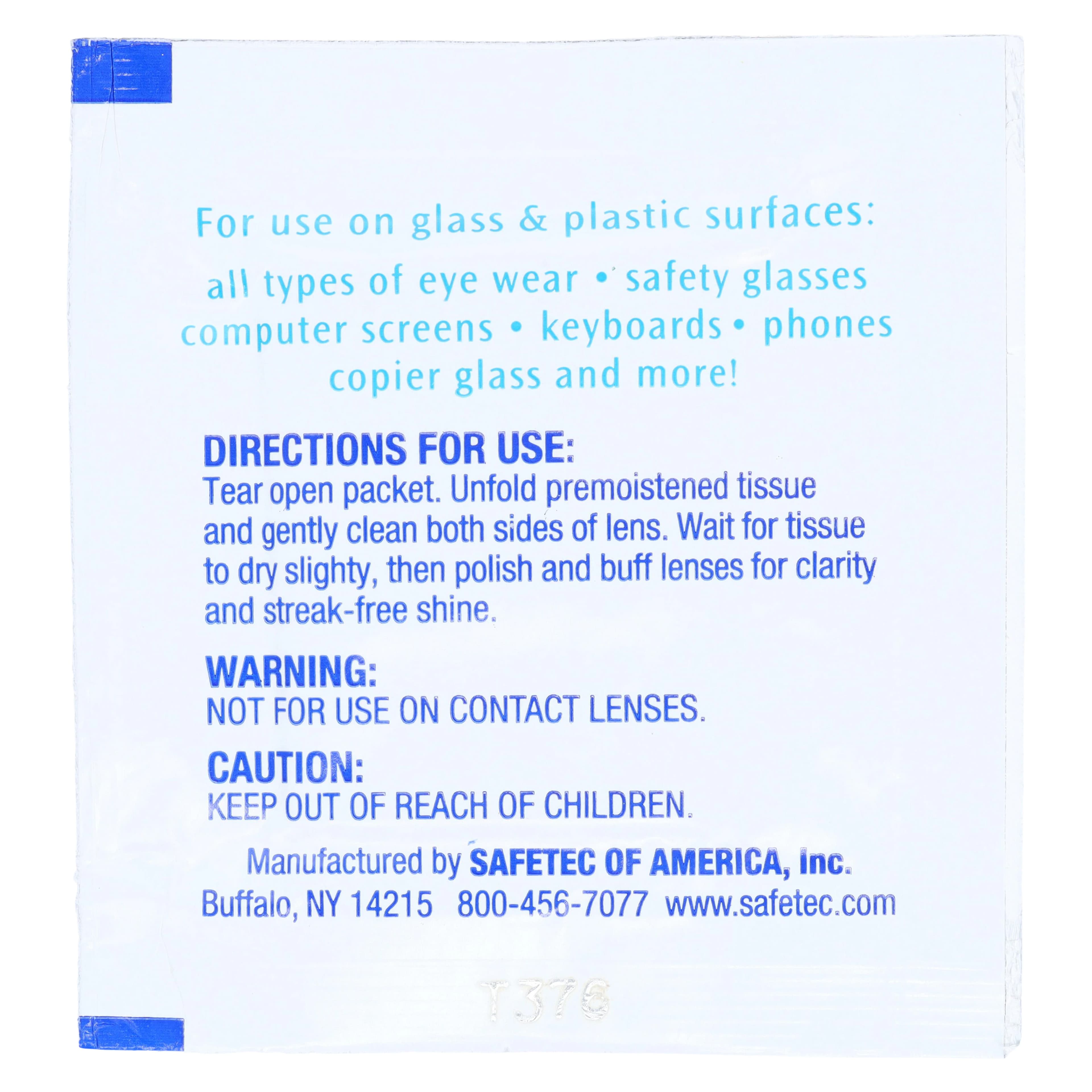 Safetec Lens Wipes, 100/Box thumbnail 3
