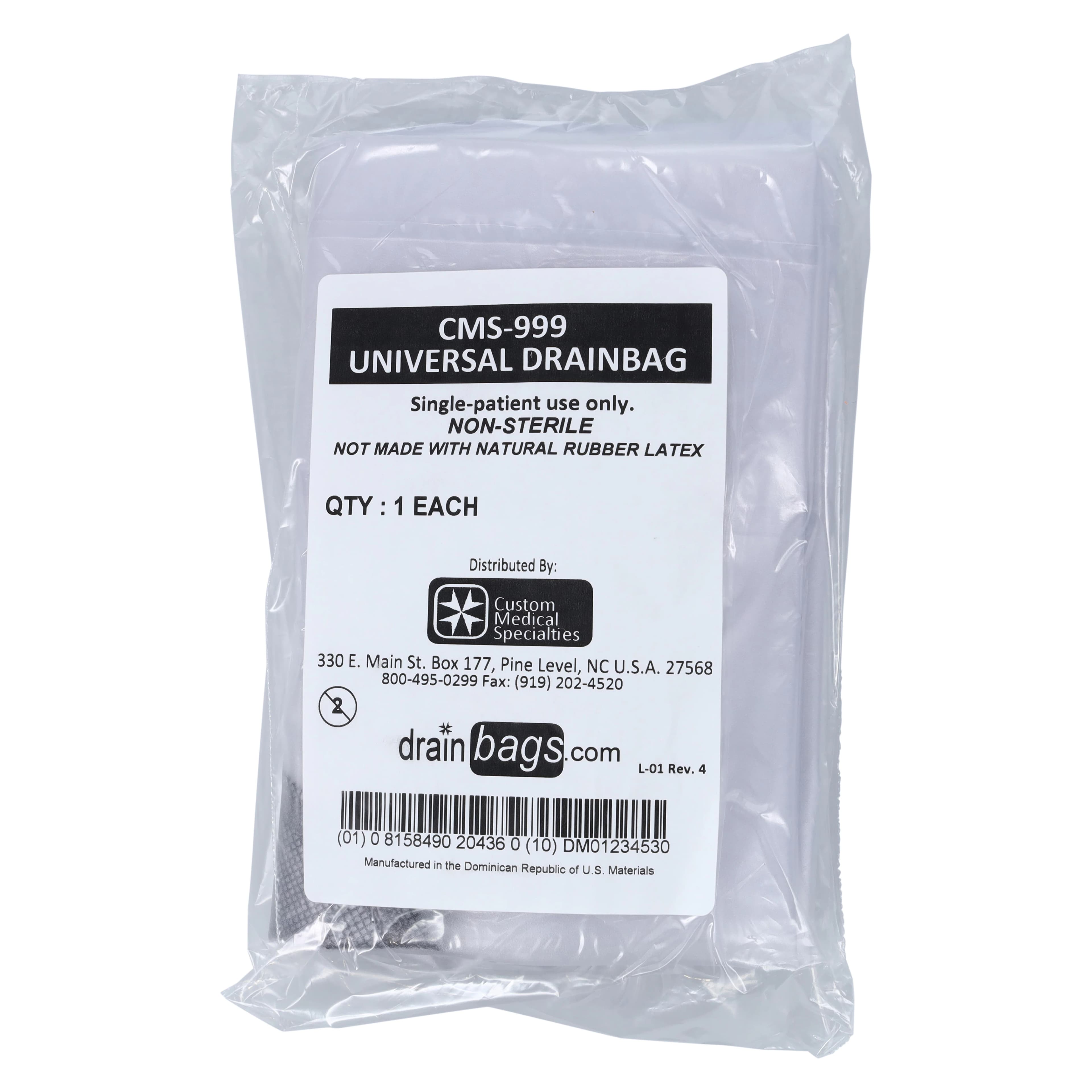 Custom MedSpecialties Universal Non-Sterile Drain Bag, Disposable - Drain Bag Universal NS - Image 1