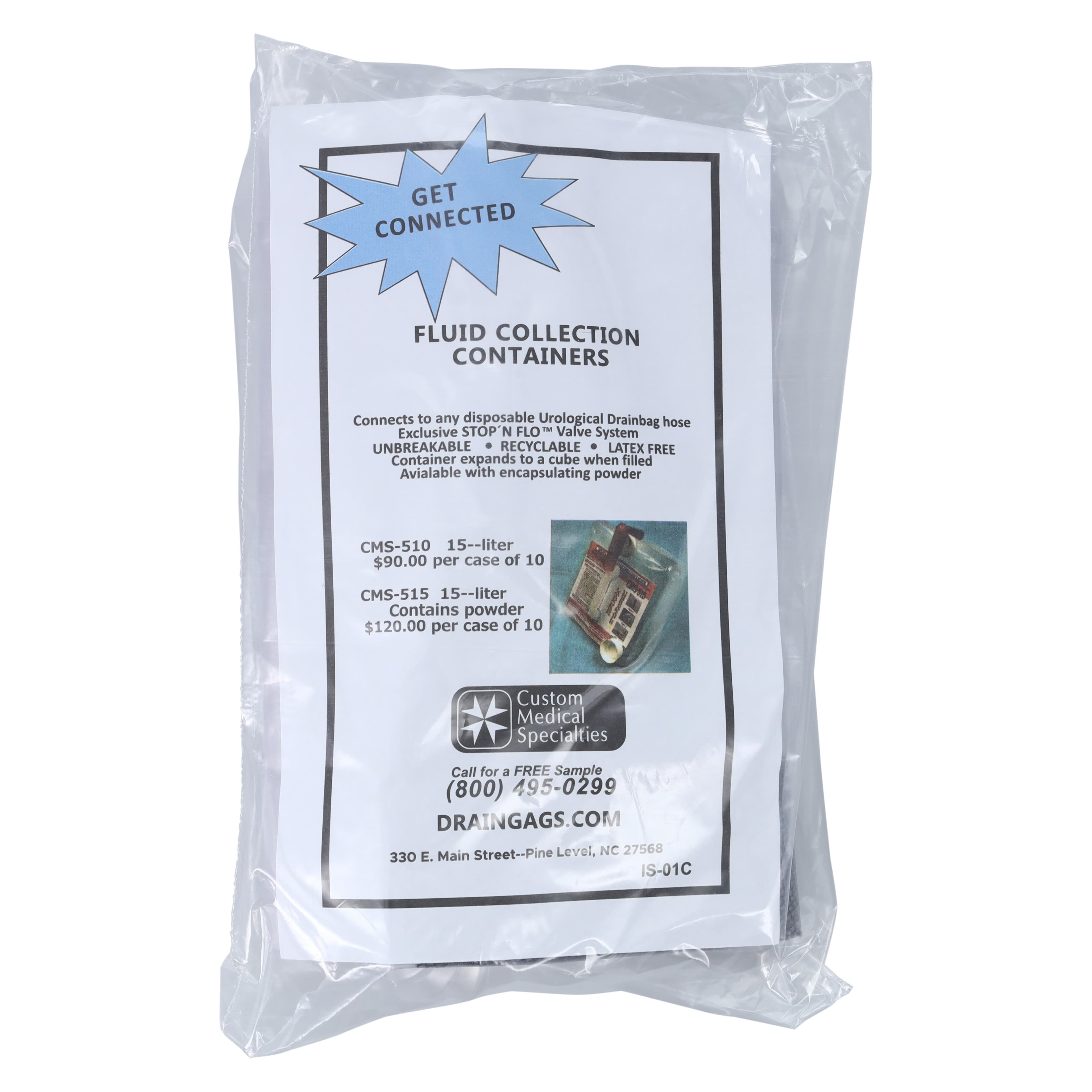 Custom MedSpecialties Universal Non-Sterile Drain Bag, Disposable thumbnail 2