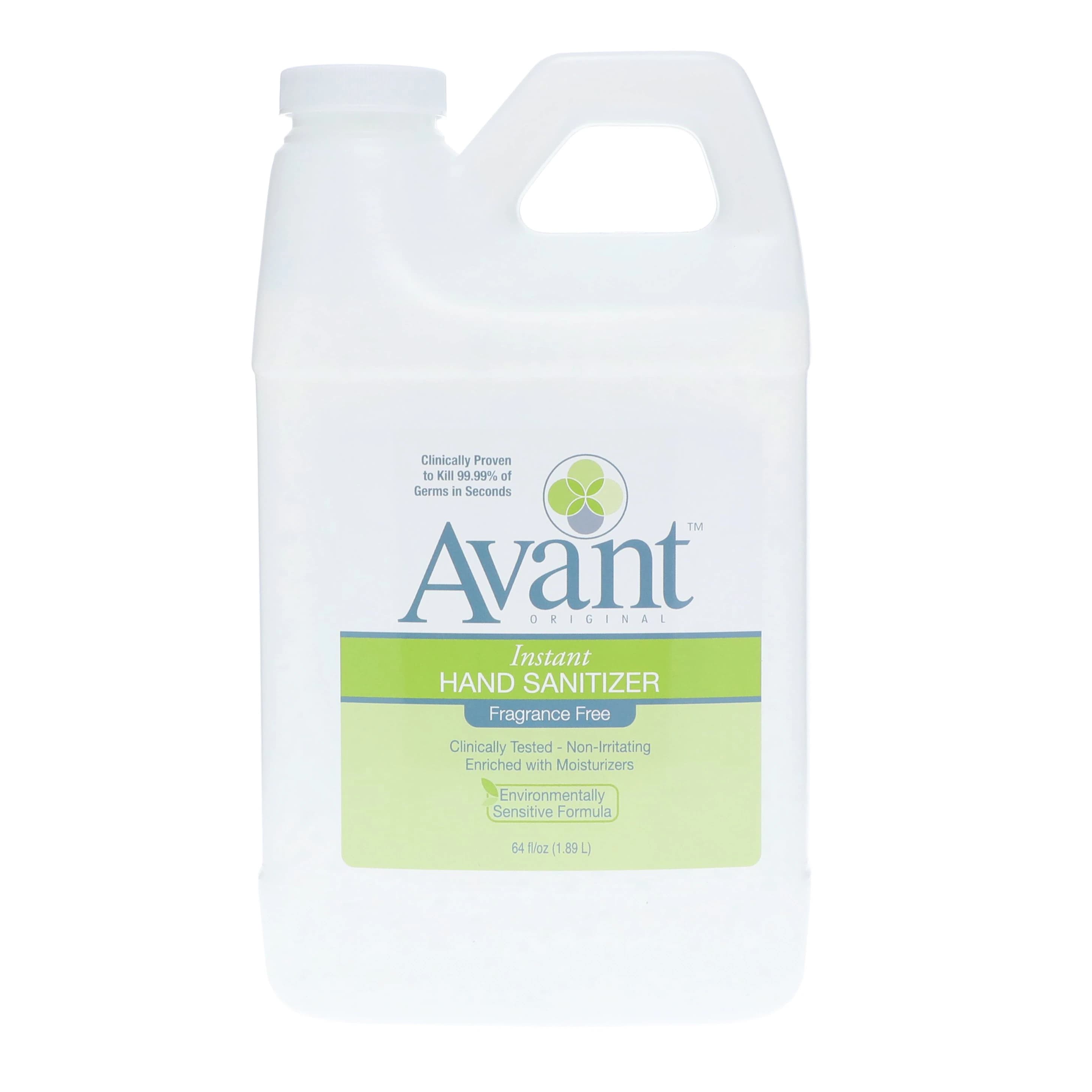 Avant Hand Sanitizer Gel, 64 oz, Ethyl Alcohol, Fragrance Free, Each - Avant Hand Sanitizer 64oz - Image 1