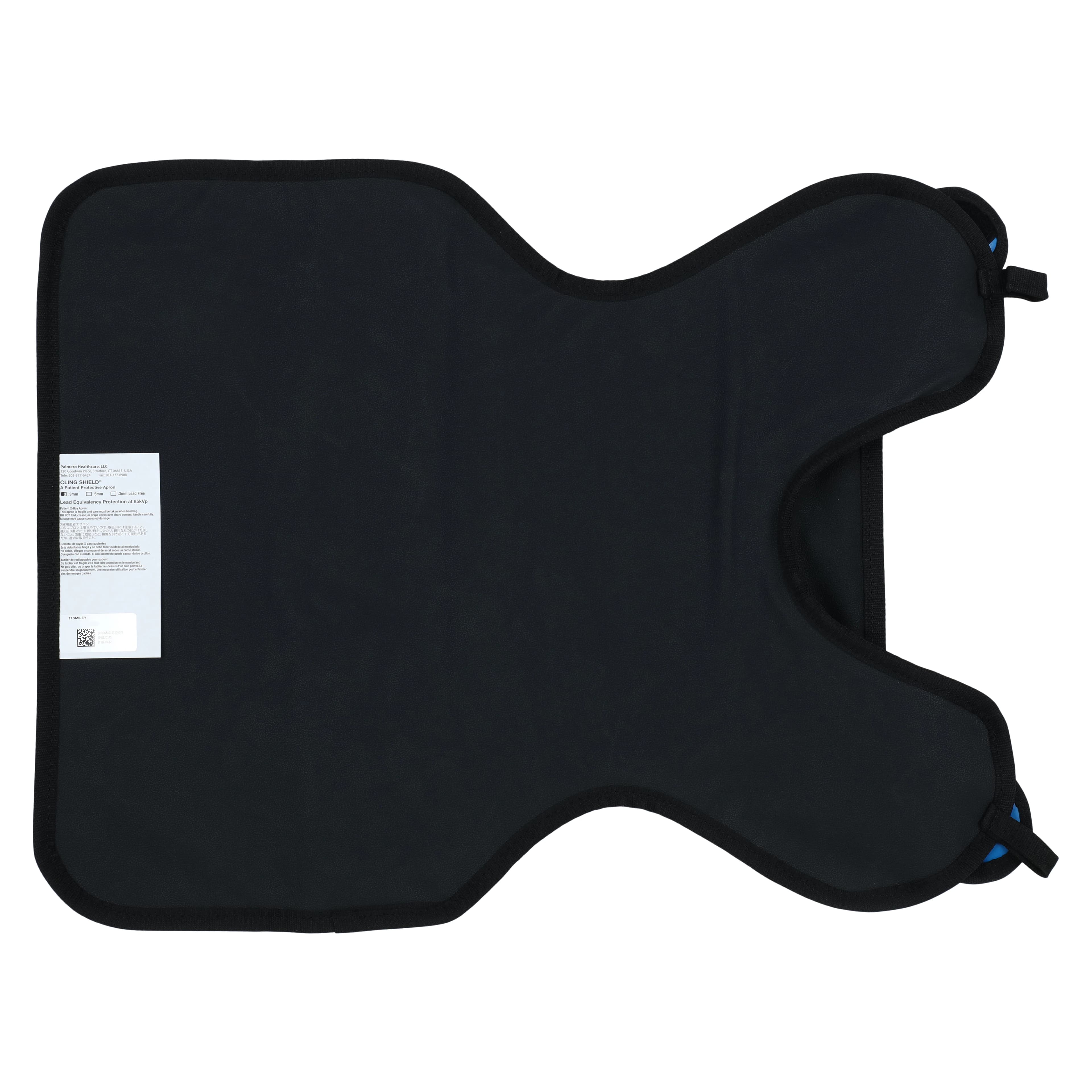 Cling Shield® Smiley Design Lead-Lined Child Protectall Apron with Neck Collar, 0.3mm, 20" x 20", Slate Blue, Ref# 27SMILEY thumbnail 3