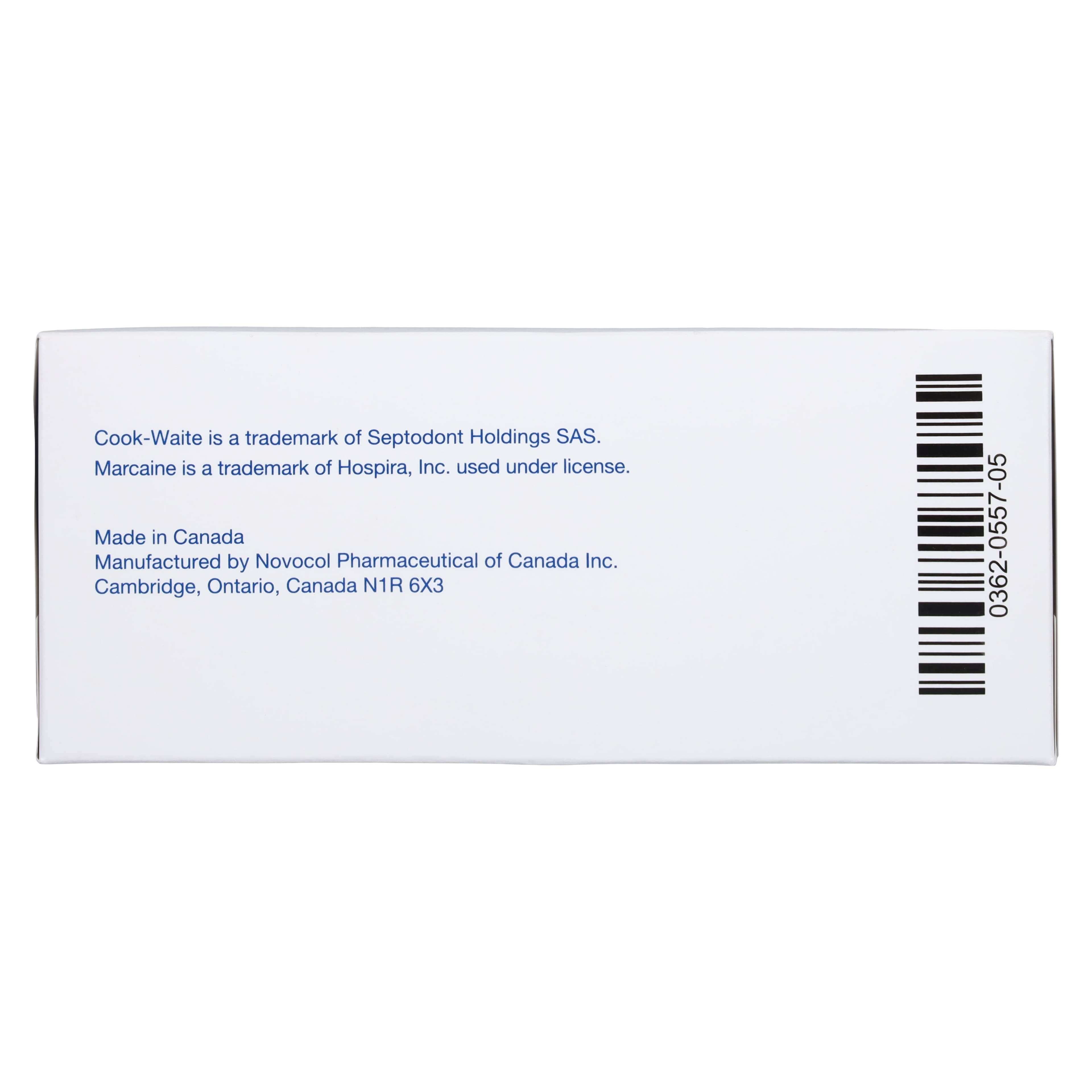 Marcaine 0.5% with Epinephrine 1:200,000 Bupivacaine Anesthetic Cartridge, 1.7 ml, 50/Box thumbnail 6