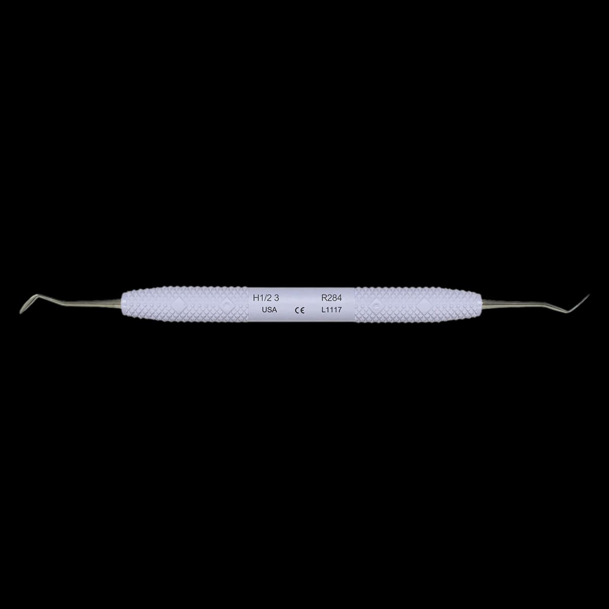 PDT Carver Hollenback 1/2 3, Double End, Alabaster Gray, Resin Handle, Stainless Steel Tip, R284 - Carvers - Hollenback 1/2 3 - Image 1