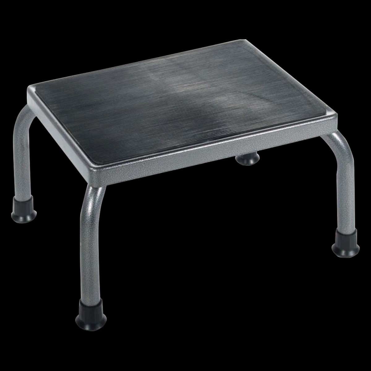 Drive Medical Designs Step Stool, Silver Vein, 4-Leg, with Non-Skid Rubber Feet - Stool Foot w/Non Skid Rubber - Image 1