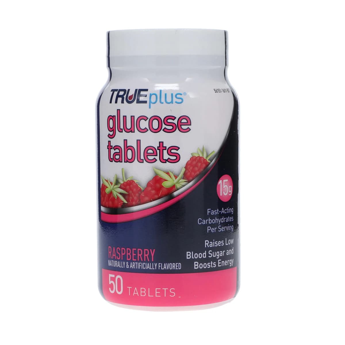 TRUEplus Glucose Tabs 15gm, Raspberry, 50/Ct - TRUEplus Glucose Tabs 15gm - Image 1