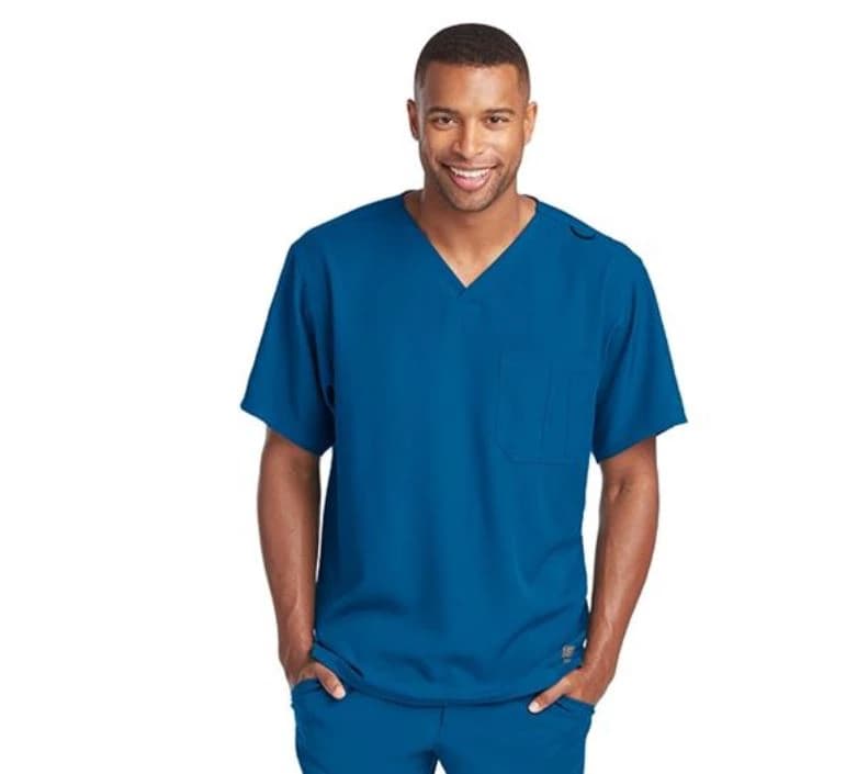 Skechers New Royal Scrub Top, V-Neck, 1 Pocket, 4X Large, Mens, SK0112 - Skechers New Royal Top 4XL - Image 1
