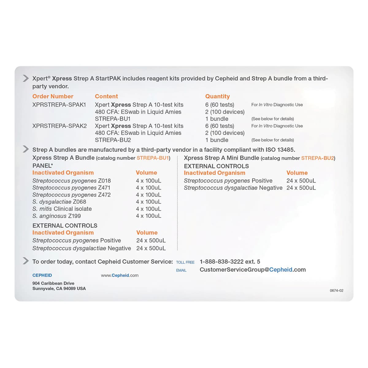 Cepheid Xpert Xpress Strep A StartPAK2 Starter Pack 2, CLIA Waived, 60 Tests with 100 Collection Devices and Controls, 60T - Xpert Xpress Strep A StartPAK2 - Image 1