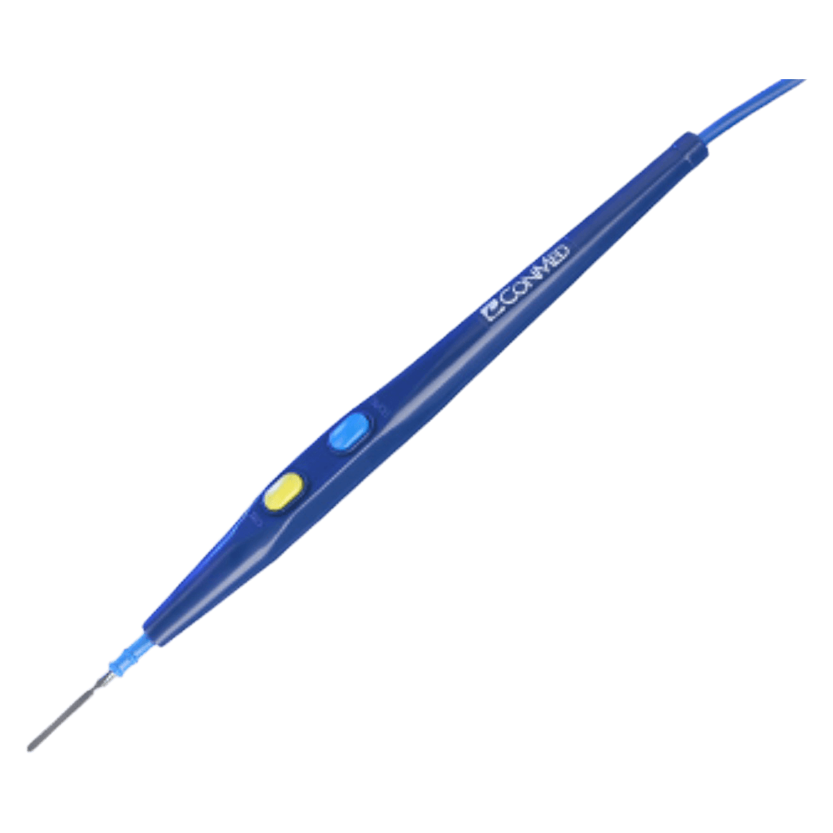 Conmed Value Electrosurgical Push Button Pencil, Blue, 50/Case - Pencil ElecSurg Value Blue - Image 1