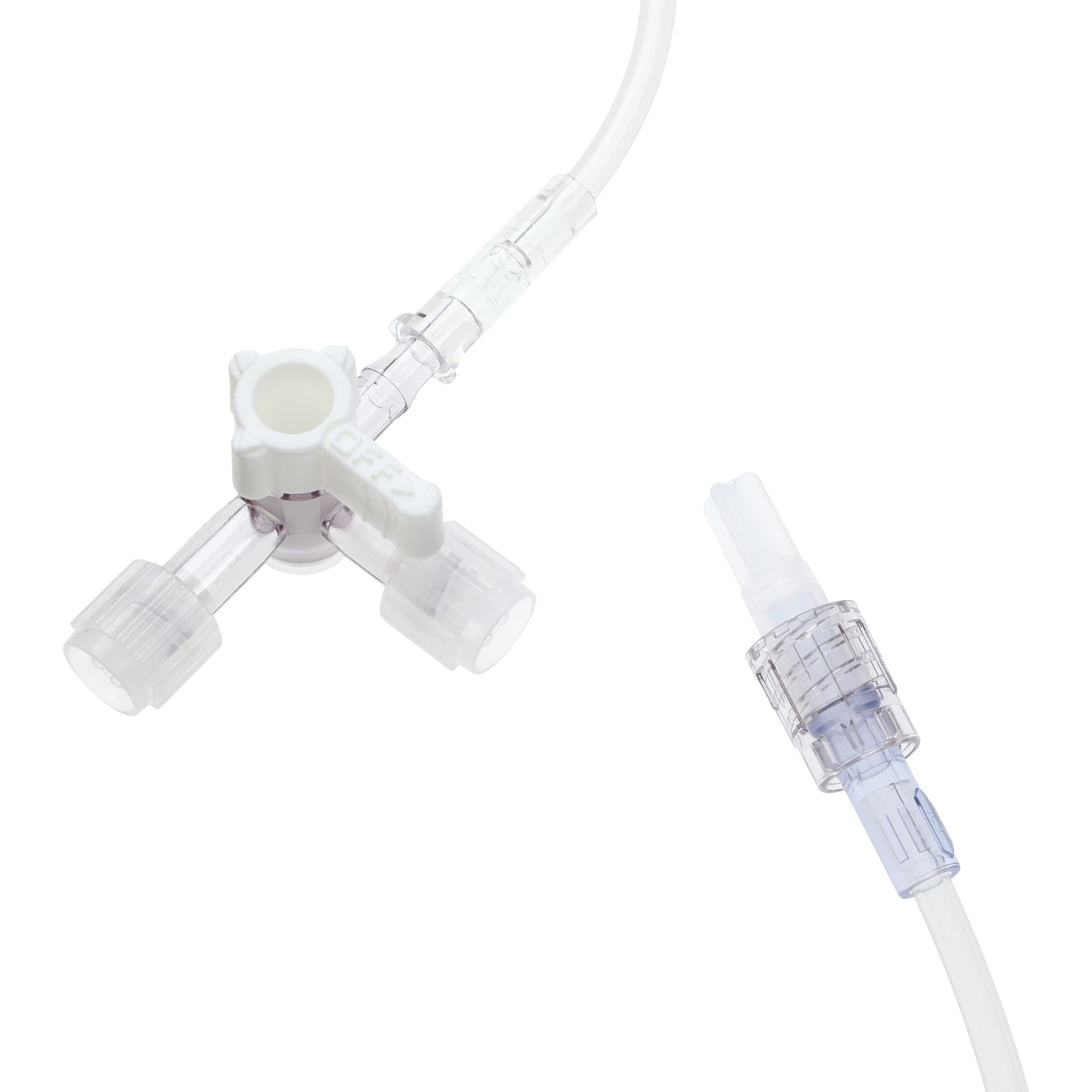 ICU Medical Extension Set IV with 4-Way Stopcock, 34" Rotating Luer, 50/Case thumbnail 2