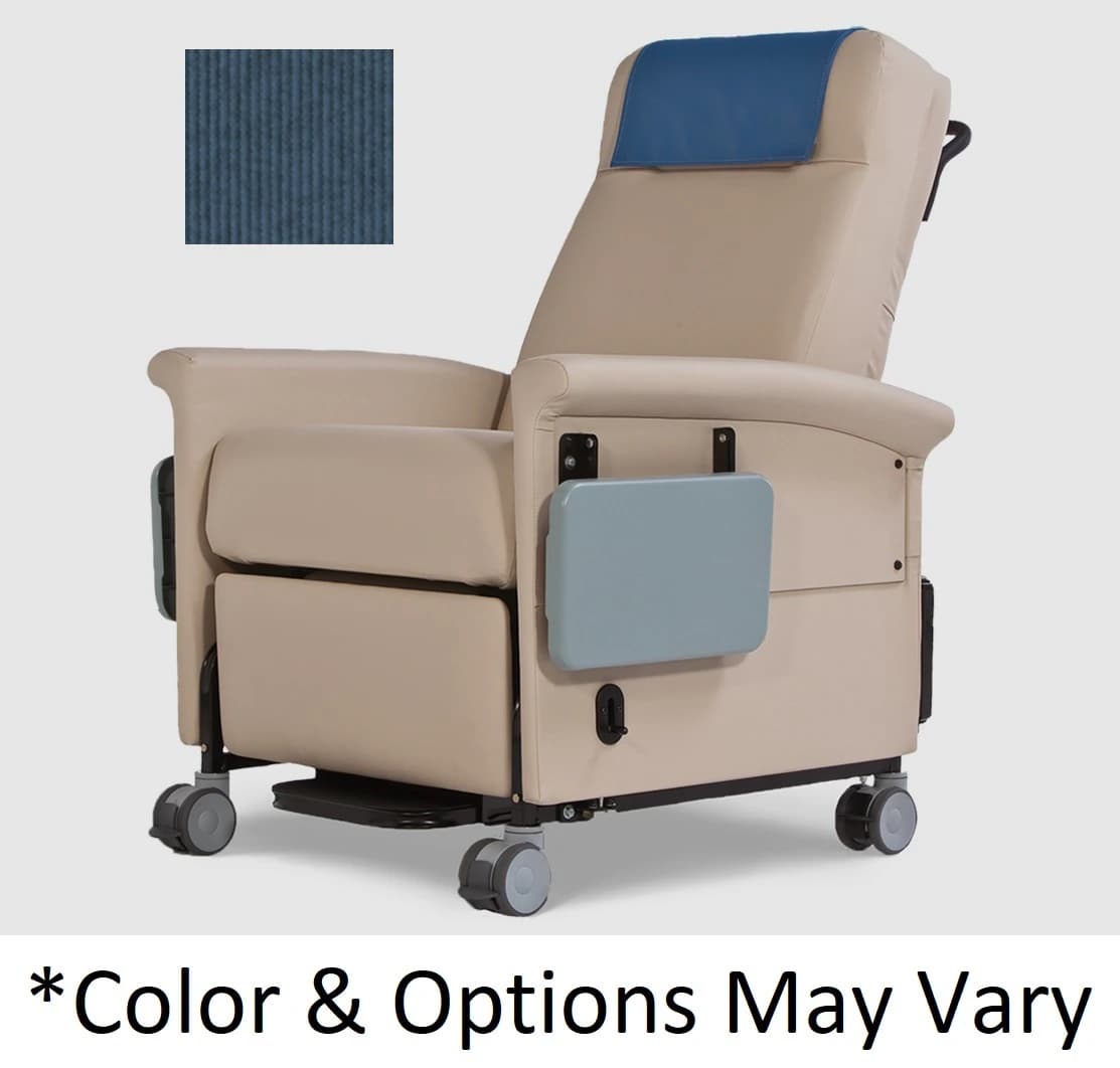 Champion Ascent 65 Series Transport Recliner, Manual, 300 lb Capacity, Bonnie Blue - Recliner Trsnpt Tbl/Trend/Arm - Image 1