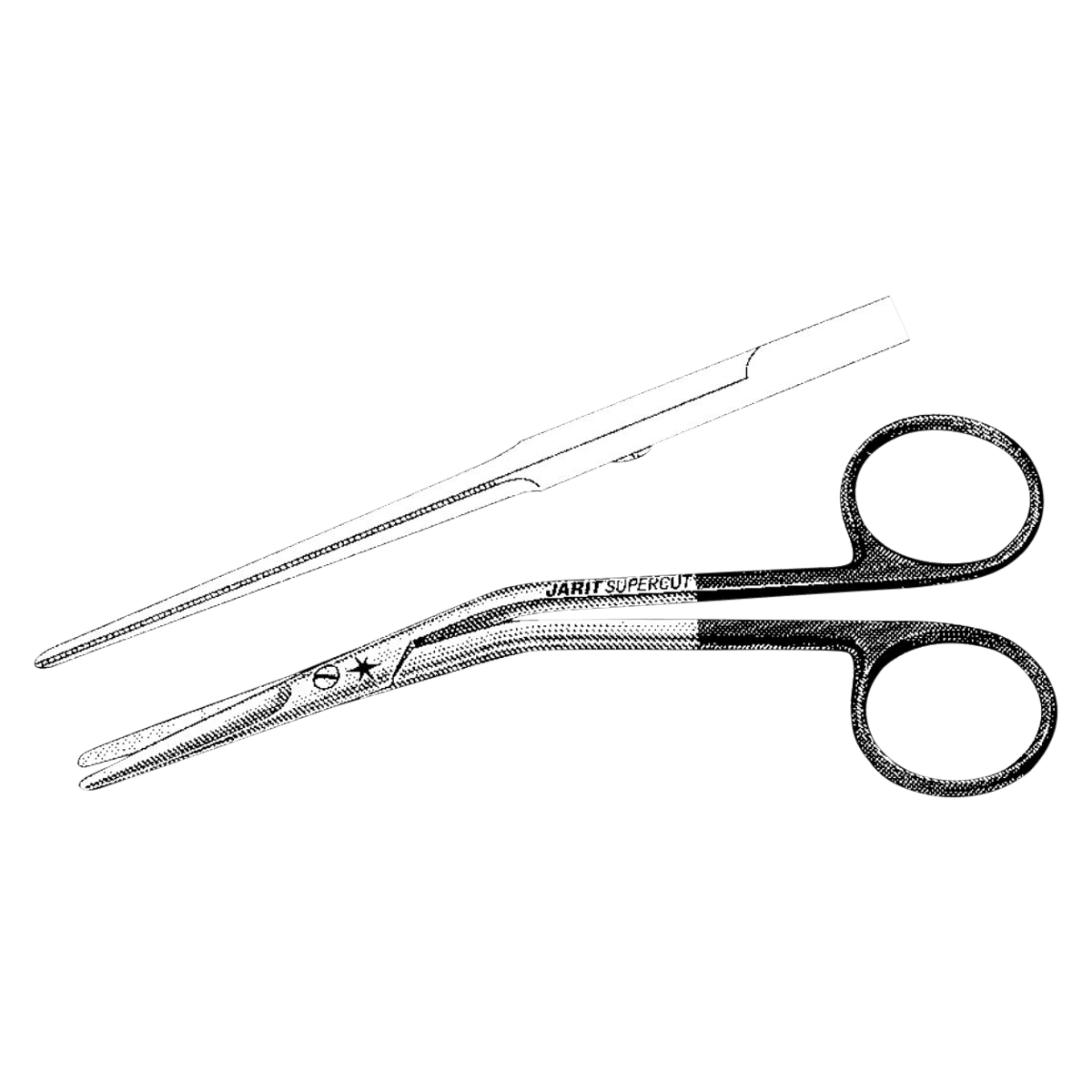 Jarit SuperCut Fomon Dorsal Scissor, Angled on Flat, 5-1/4" - Scissor Dorsal Fomon Supercut - Image 1