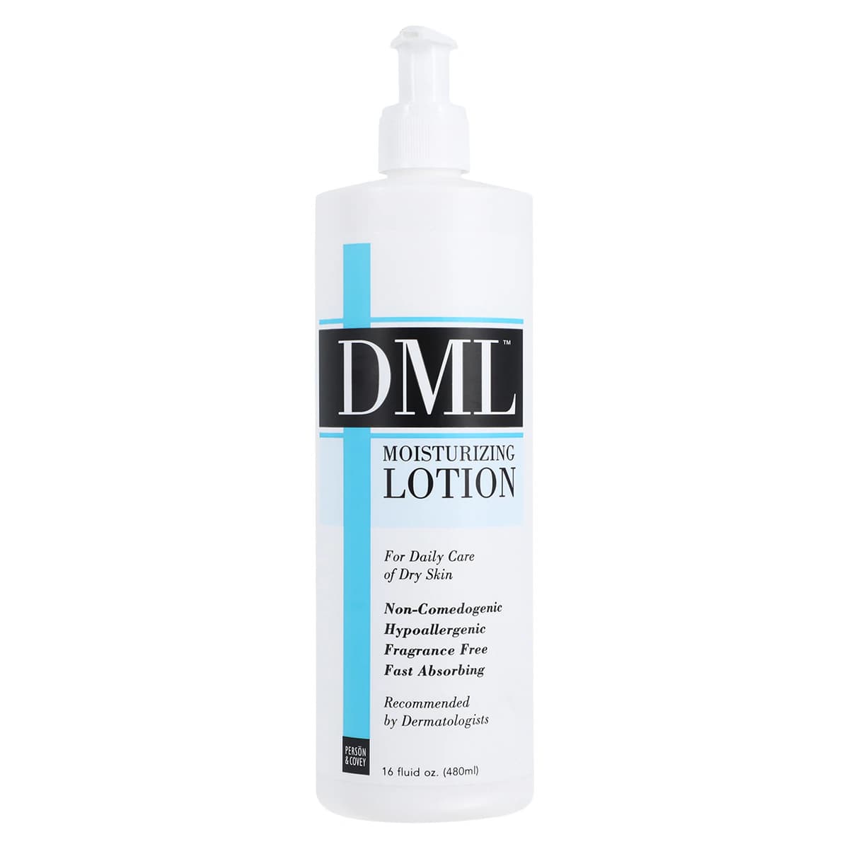 DML Moisturizer Lotion, Fragrance Free, 16 oz Bottle - Lotion Mstrz DML Frgrn Free - Image 1