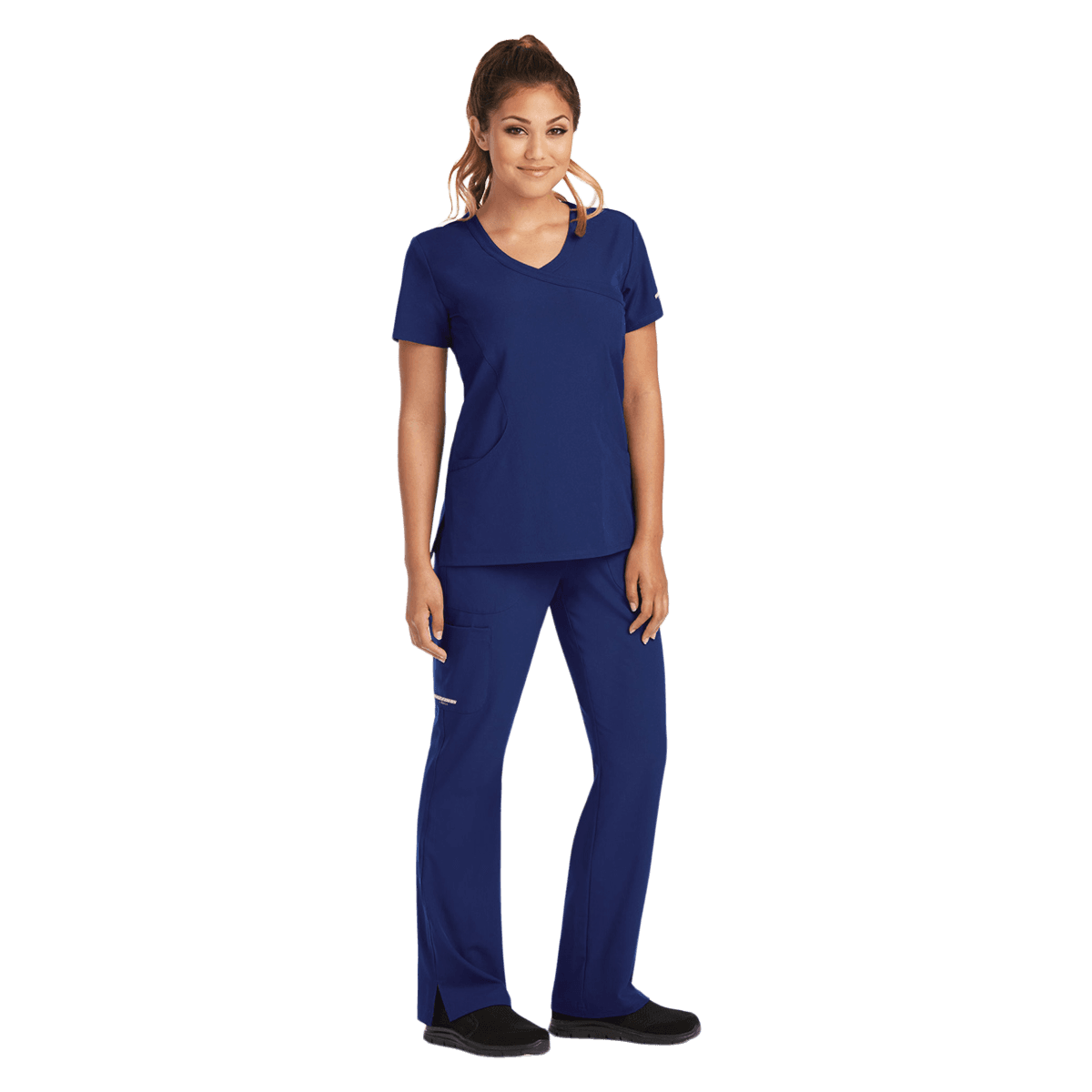 Skechers Navy Scrub Top, Womens, Modern Fit, 3 Pockets, Medium, 25.5 in, SK102 - Skechers Navy Top M - Image 1