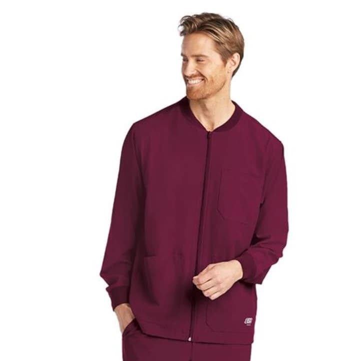 Skechers Warm-Up Jacket, Adult Men's, Wine, X-Large, 94% Polyester / 6% Spandex, Zip Front, 3 Pockets - Skechers Warm-up Wine - Image 1