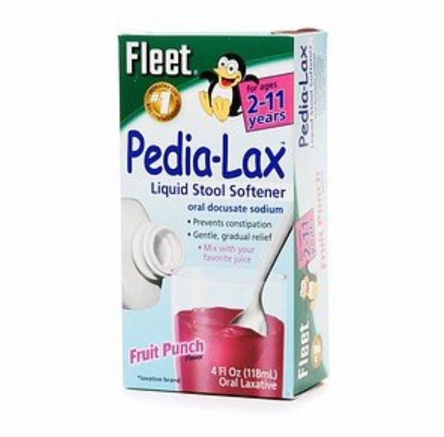 Pedia-Lax Liquid Stool Softener, Fruit Punch, 4 oz Bottle - Pedia-Lax Liquid Stool Softr - Image 1