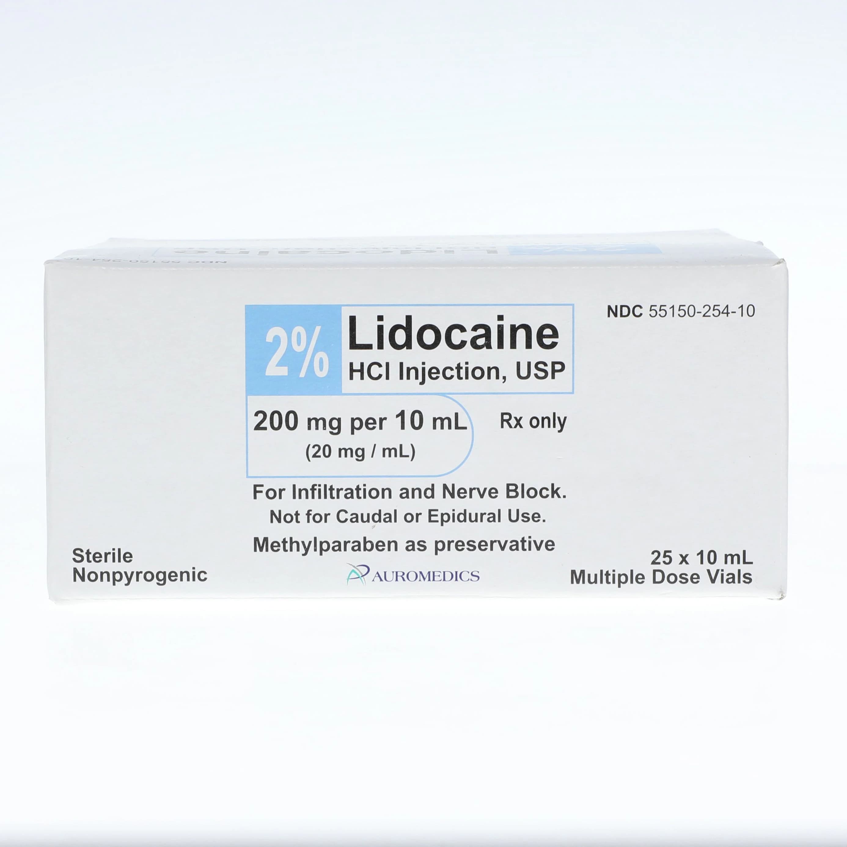 Lidocaine HCl Injection 2% MDV 10mL, 25/Package thumbnail 3