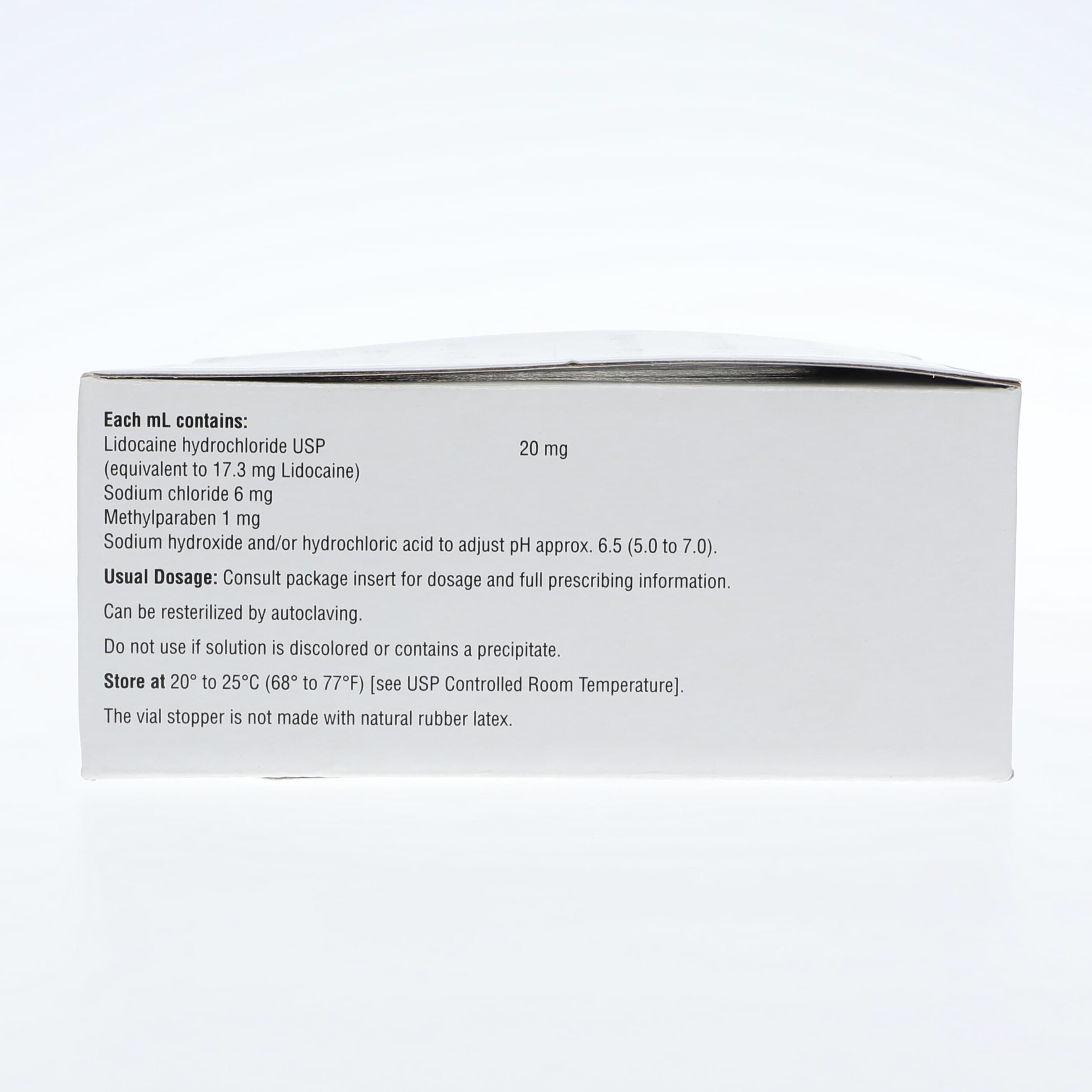 Lidocaine HCl Injection 2% MDV 20mL, 25/Package thumbnail 3