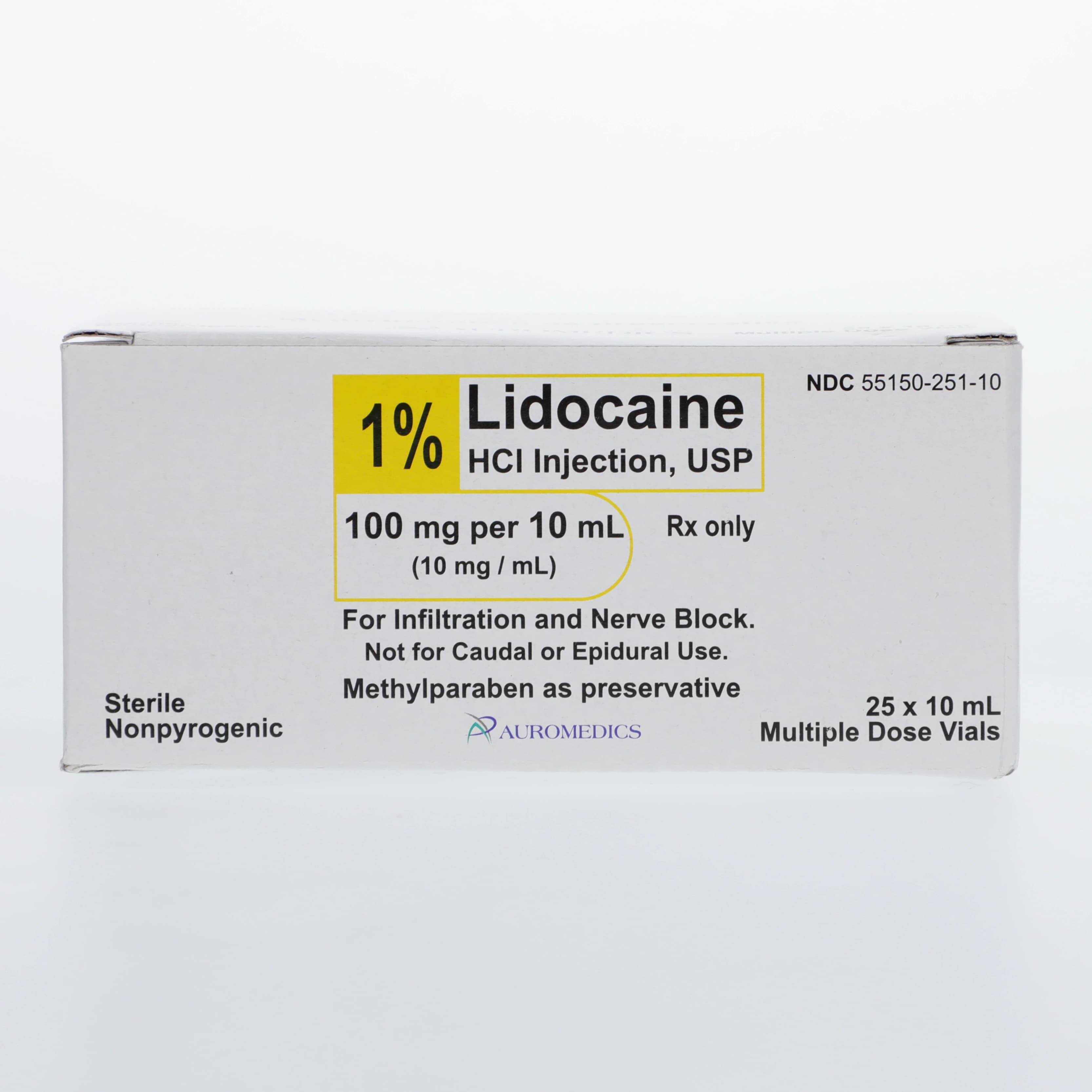 Lidocaine HCl Injection 1% MDV 10mL, 25/Package thumbnail 2