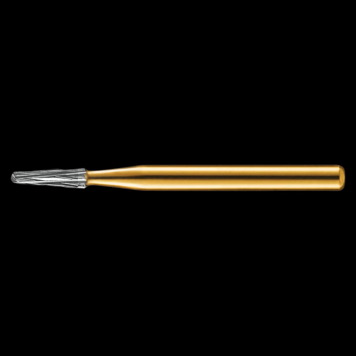 Kerr (KaVo Kerr) Kriss Kross Carbide Bur FG 2171, Taper Dome End, 6 Flutes, 1.2 mm Diameter, 3.7 mm Length, 10/Pk - Kerr Specialty Carbide Burs FG 2171 10/Pk - Image 1